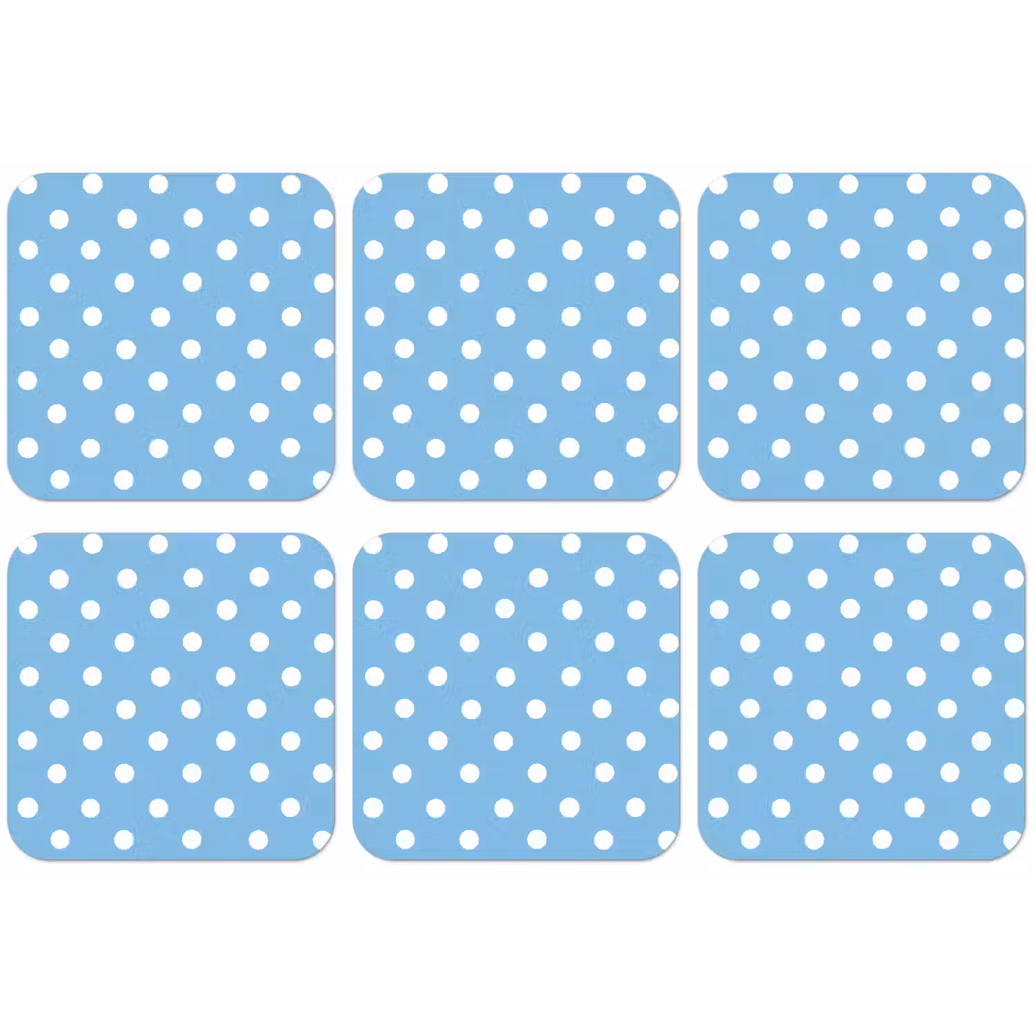 Polka - Dots - Blauw onderzetter kurk middel 366 -zkaufland3dotto