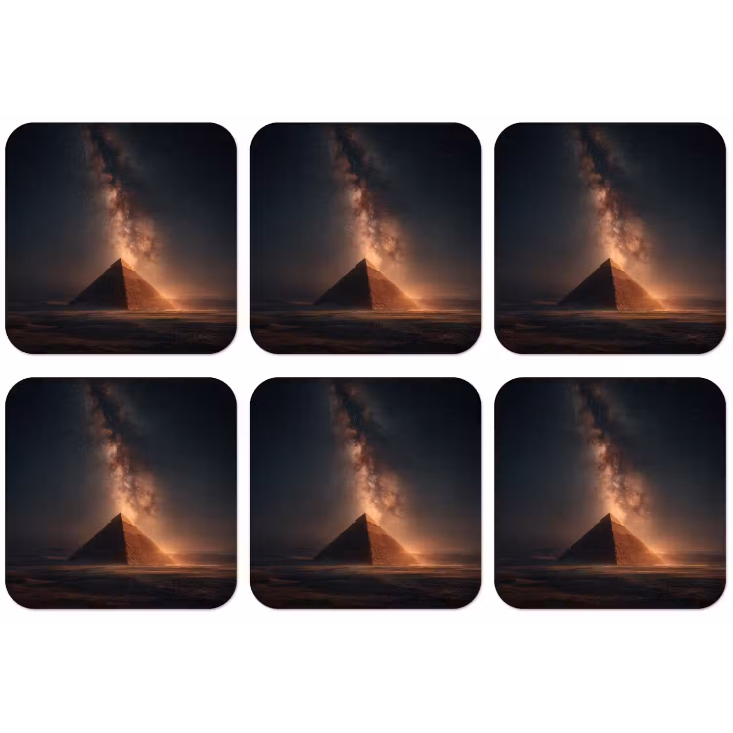 Piramide - Woestijn - Licht onderzetter kurk middel -zkaufland3dotto