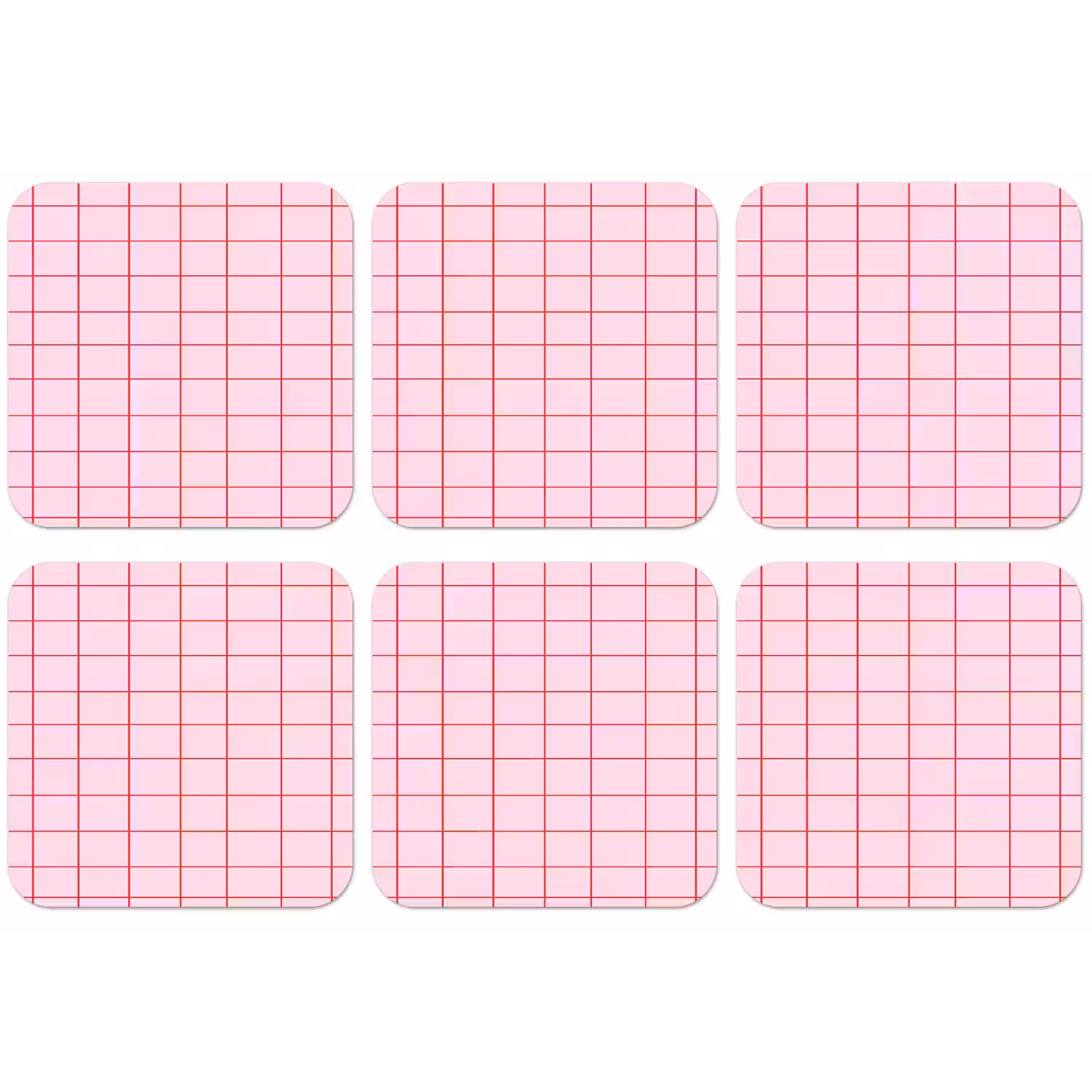 Raster - Patroon - Roze onderzetter kurk middel 366 -zkaufland3dotto