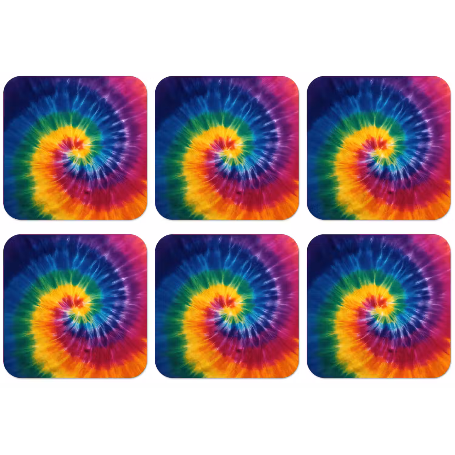 Regenboogkleuren - Spiraal - Kleurrijk onderzetter kurk middel -zkaufland3dotto