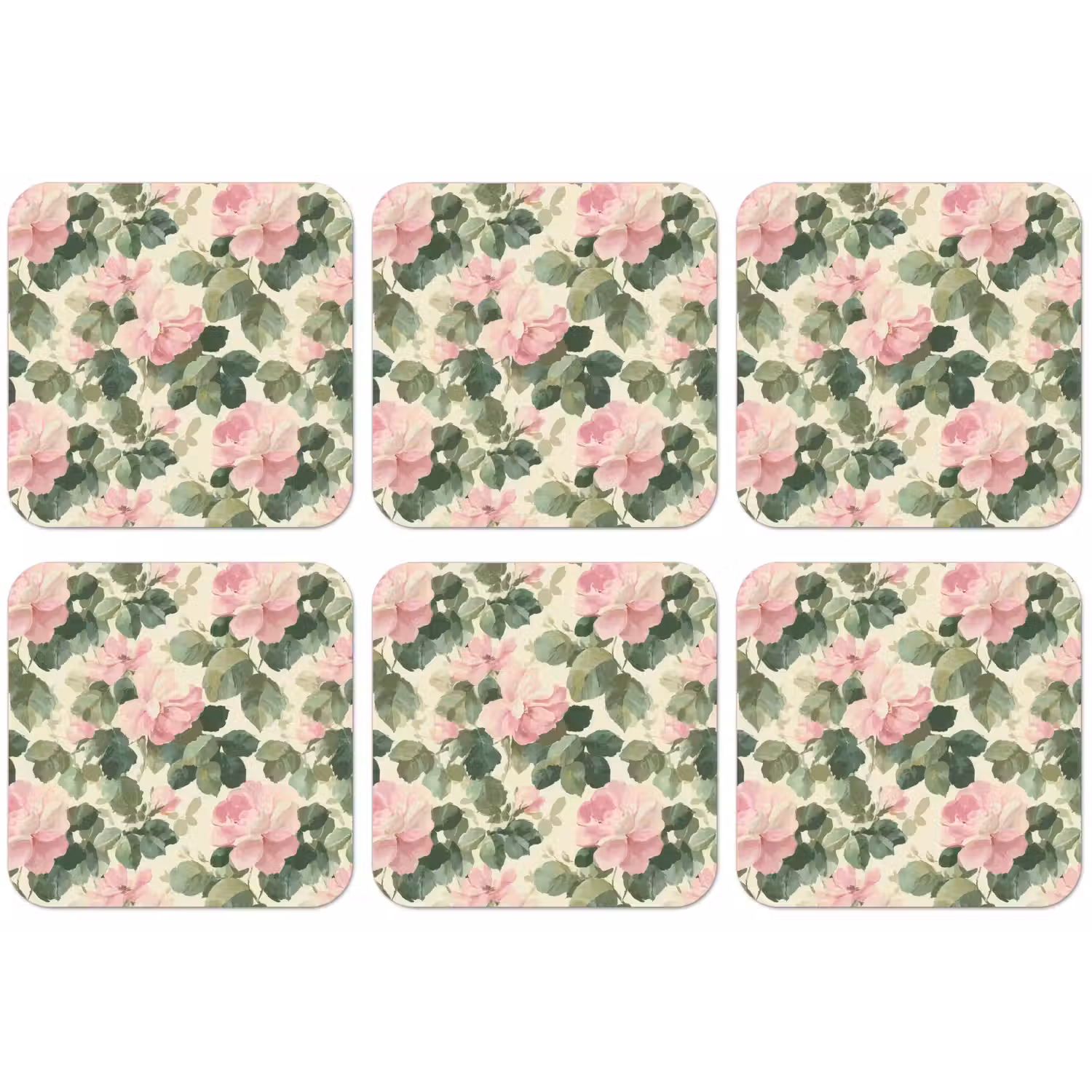 Rozen - Botanisch - Roze onderzetter kurk middel 366 -zkaufland3dotto