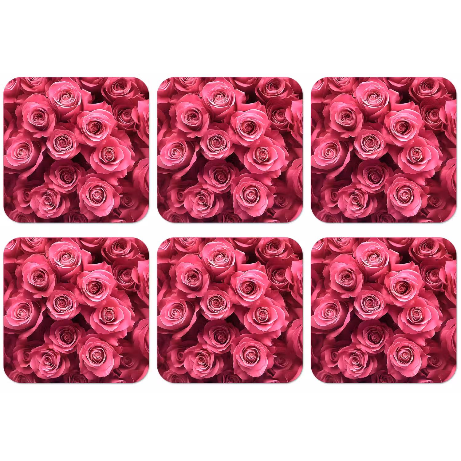 Rozen - Pink - Bloem onderzetter kurk middel -zkaufland3dotto