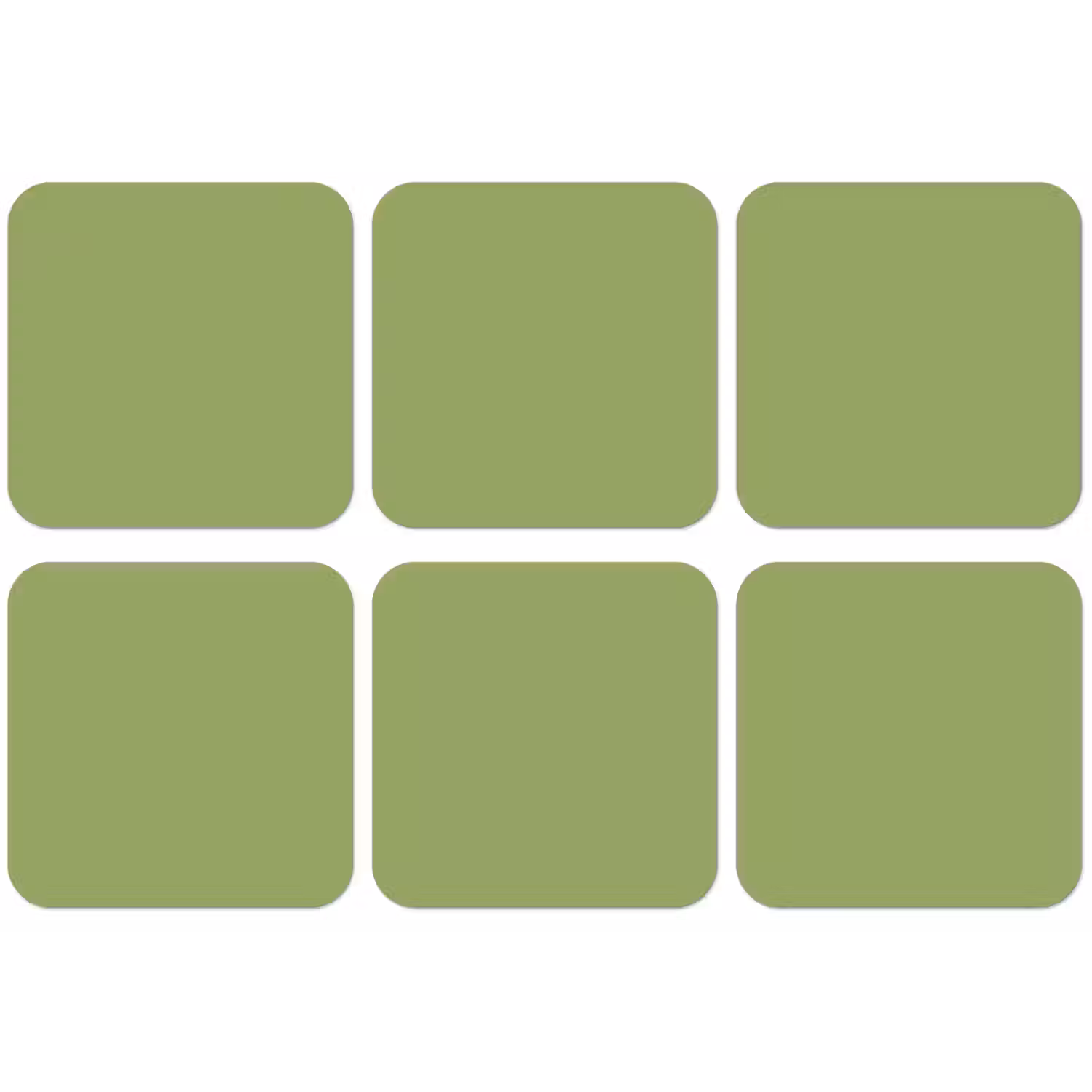 Sage - Green - Groen onderzetter kurk middel 366 -zkaufland3dotto