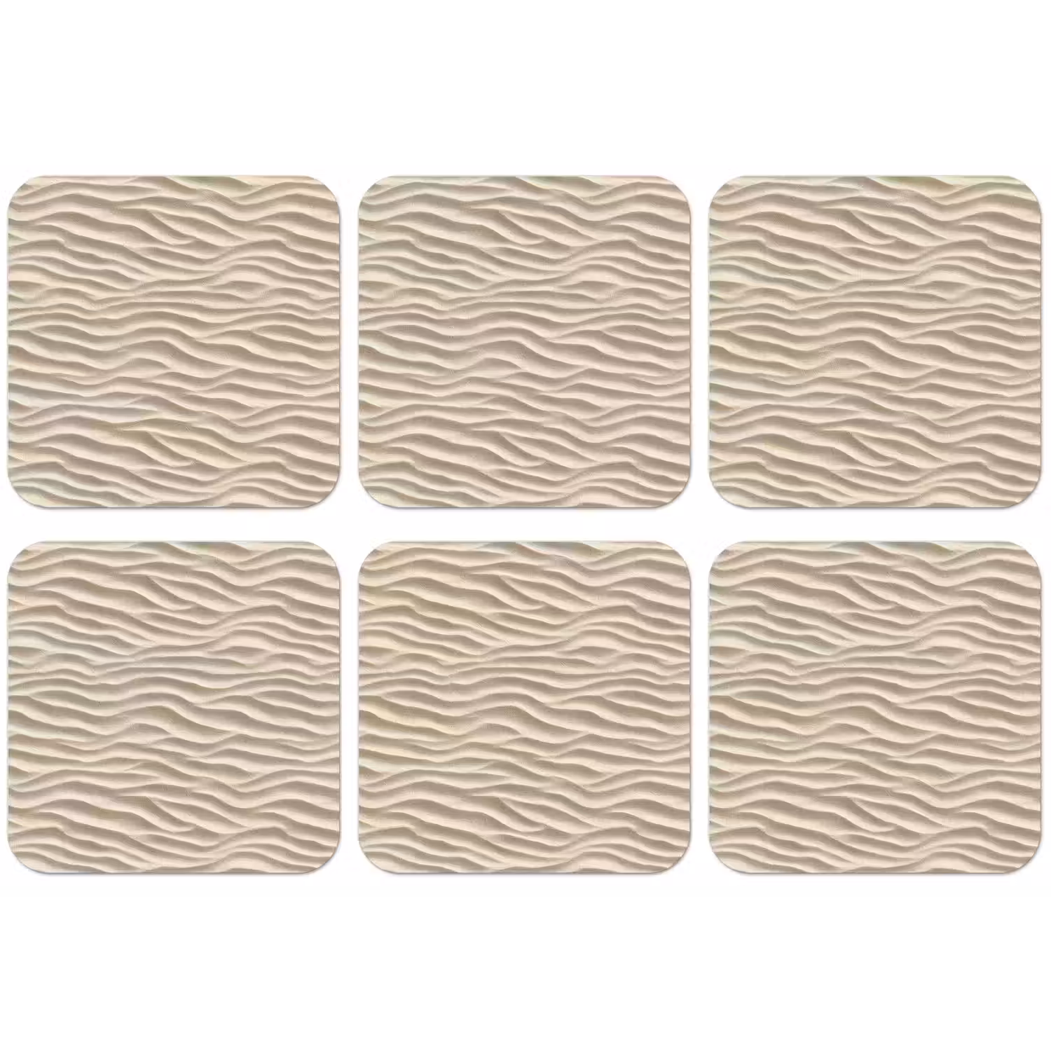Zand - Golven - Beige onderzetter kurk middel 366 -zkaufland3dotto