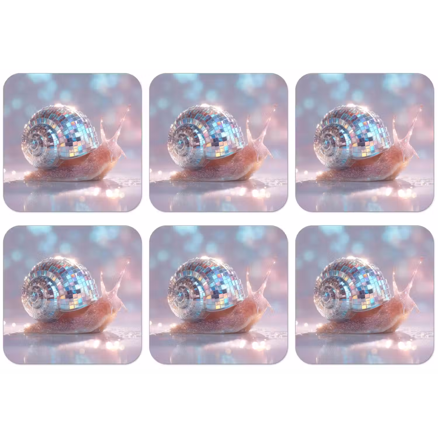 Slak - Disco - Mozaïek - Blauw onderzetter kurk middel -zkaufland3dotto