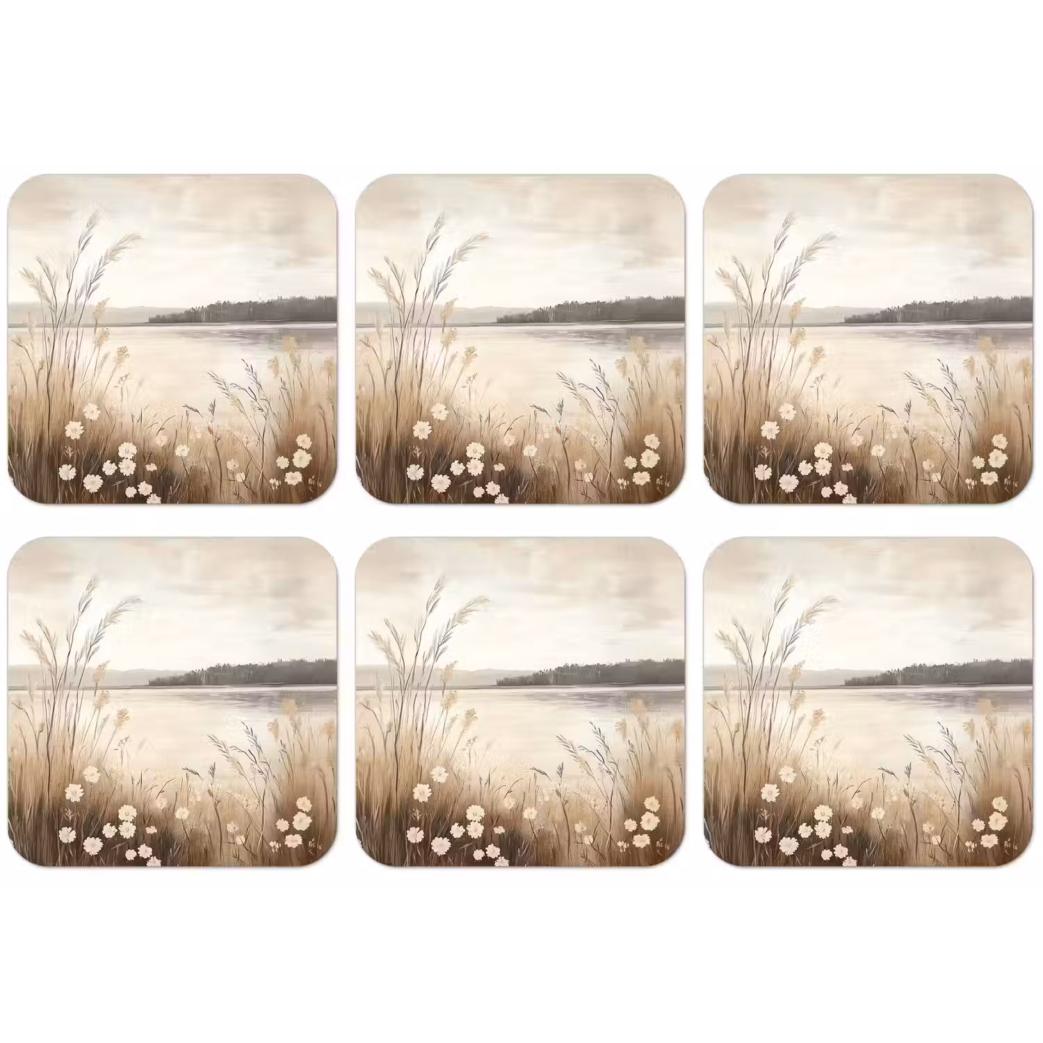 Meer - Water - Natuur - Beige onderzetter kurk middel -zkaufland3dotto