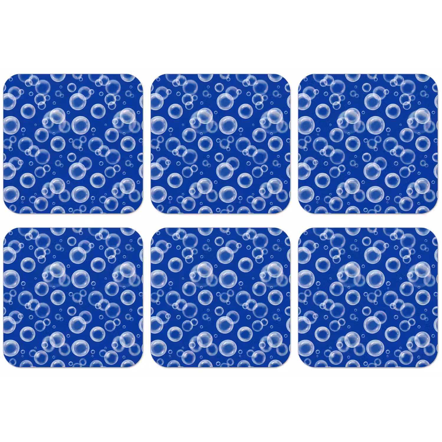 Bubbels - Patroon - Blauw onderzetter kurk middel -zkaufland3dotto