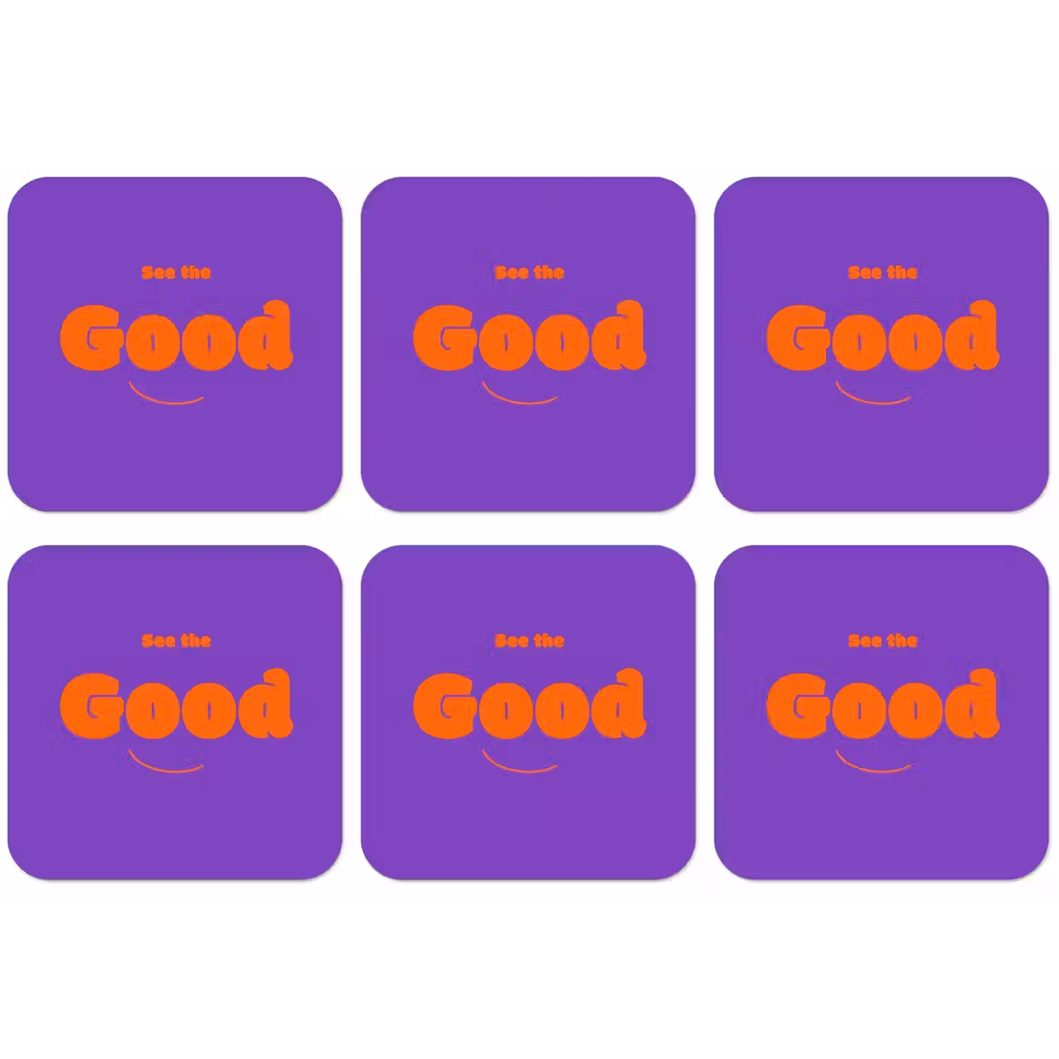 See the good - Oranje - Paars - Smiley onderzetter kurk middel -zkaufland3dotto
