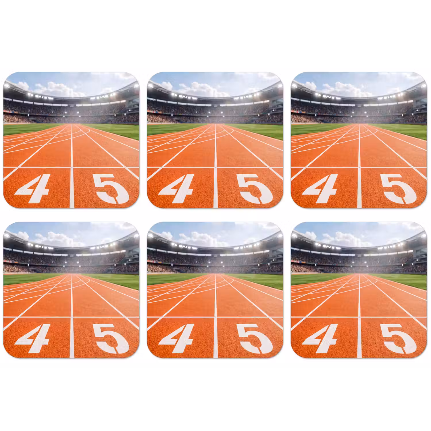 Sintelbaan - Stadion - Sport -Oranje onderzetter kurk middel -zkaufland3dotto