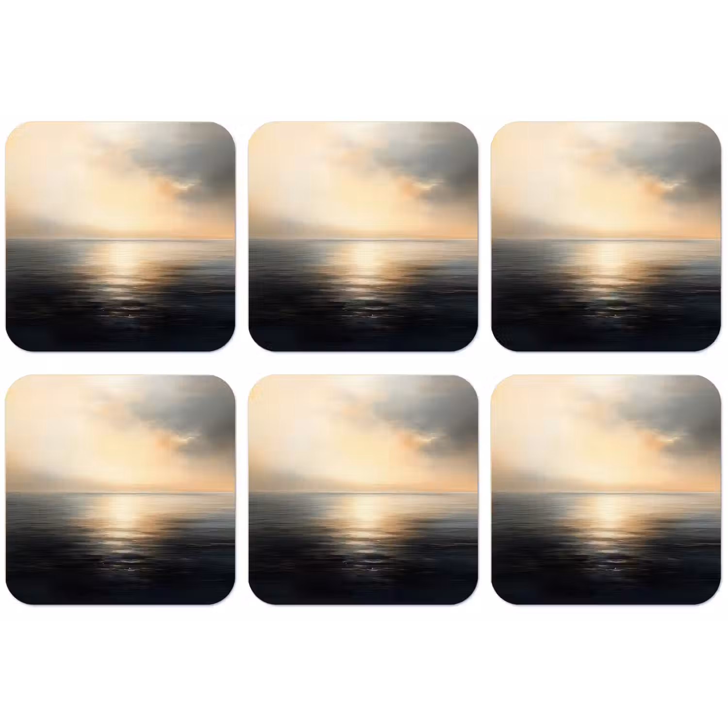 Zon - Horizon - Zee onderzetter kurk middel -zkaufland3dotto