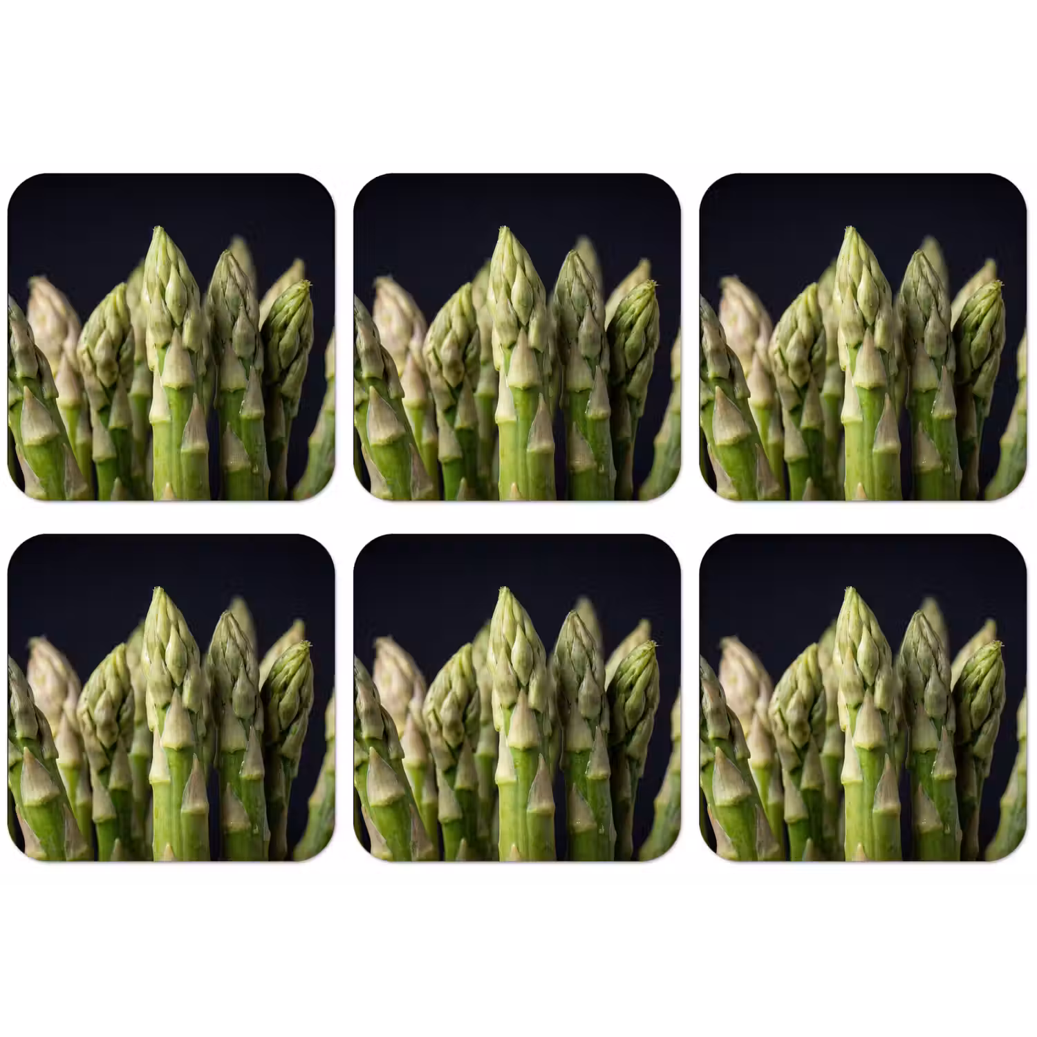 Asperges - Groen - Zwart onderzetter kurk middel -zkaufland3dotto
