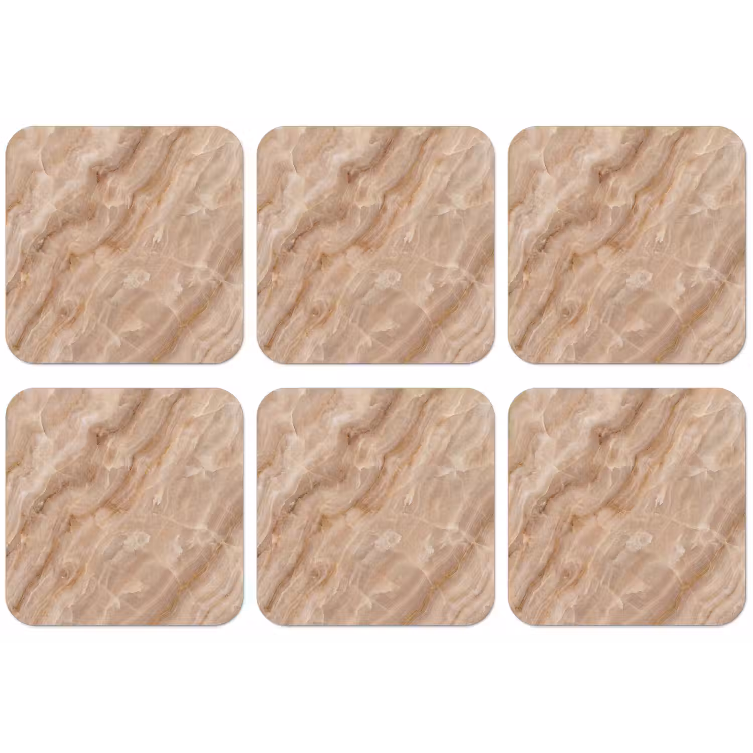 Steen - Ader - Natuur - Modern - Beige onderzetter kurk middel -zkaufland3dotto