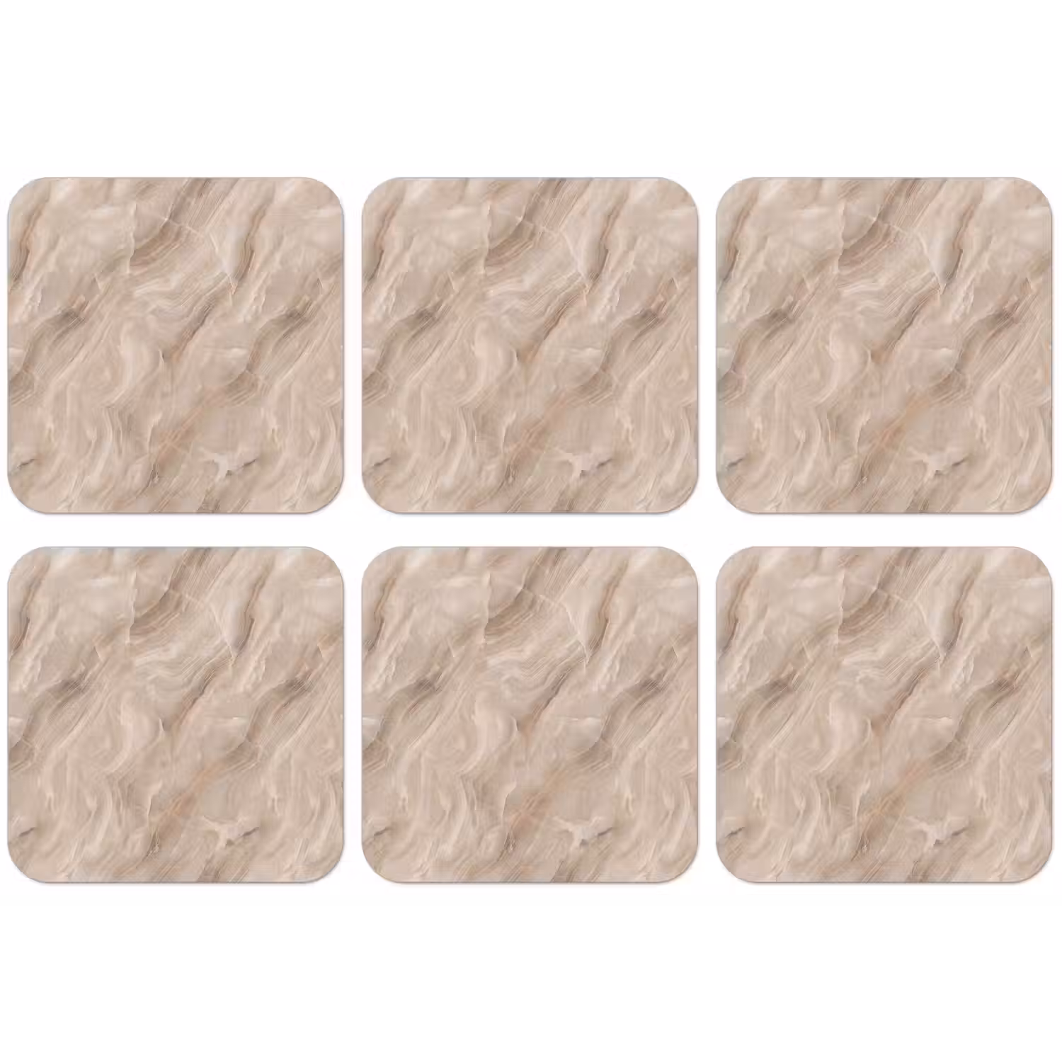 Steen - Golvend - Abstract - Beige onderzetter kurk middel -zkaufland3dotto