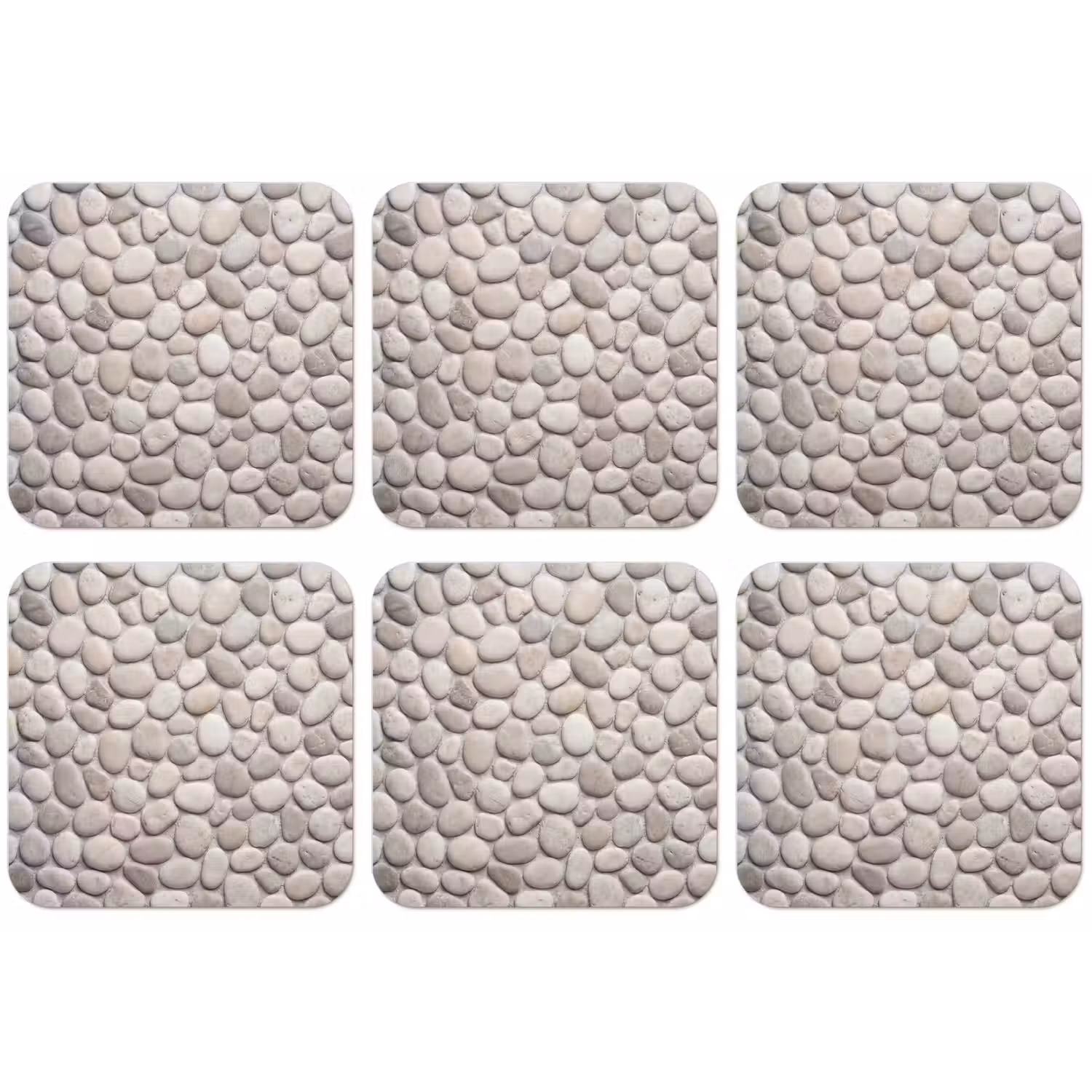 Steen - Kiezel - Natuur - Minimalistisch - Beige onderzetter kurk middel -zkaufland3dotto