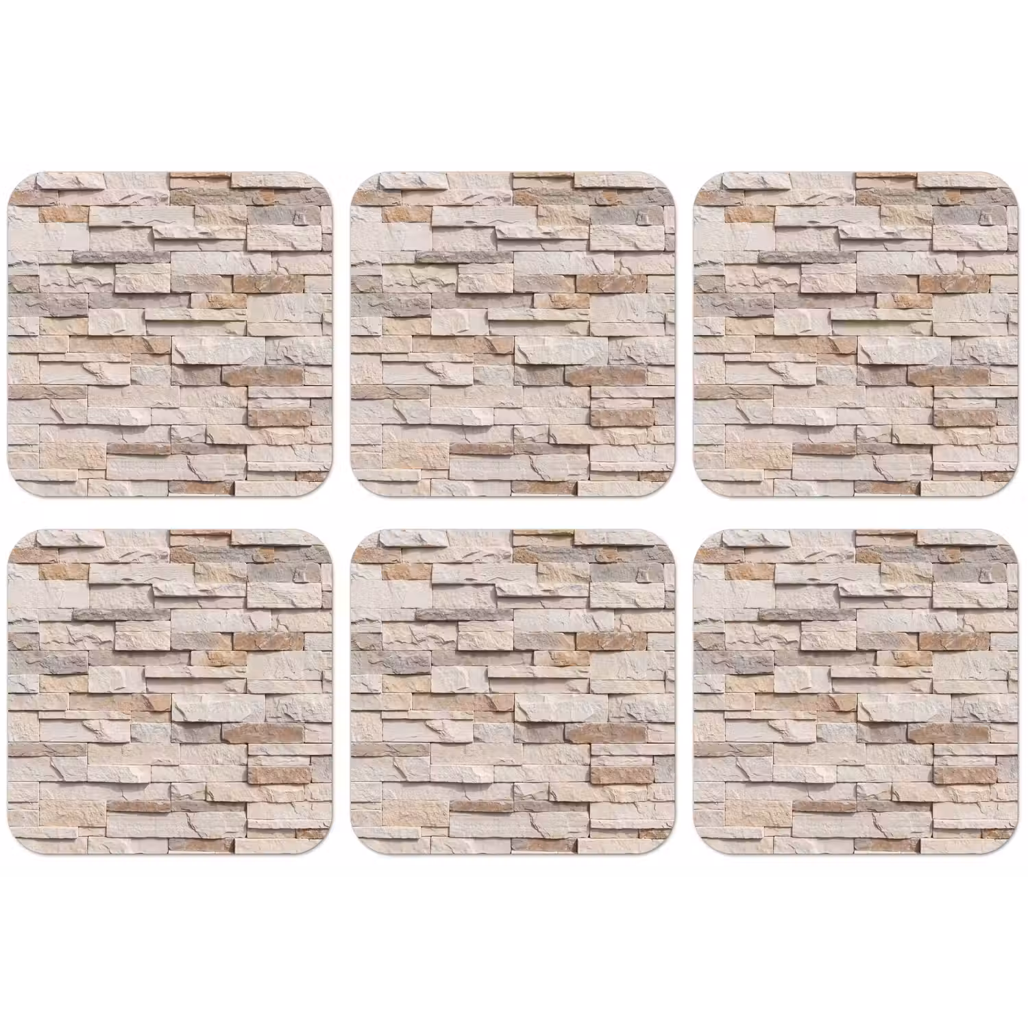 Steen - Muur - Textuur - Rustiek - Beige onderzetter kurk middel -zkaufland3dotto
