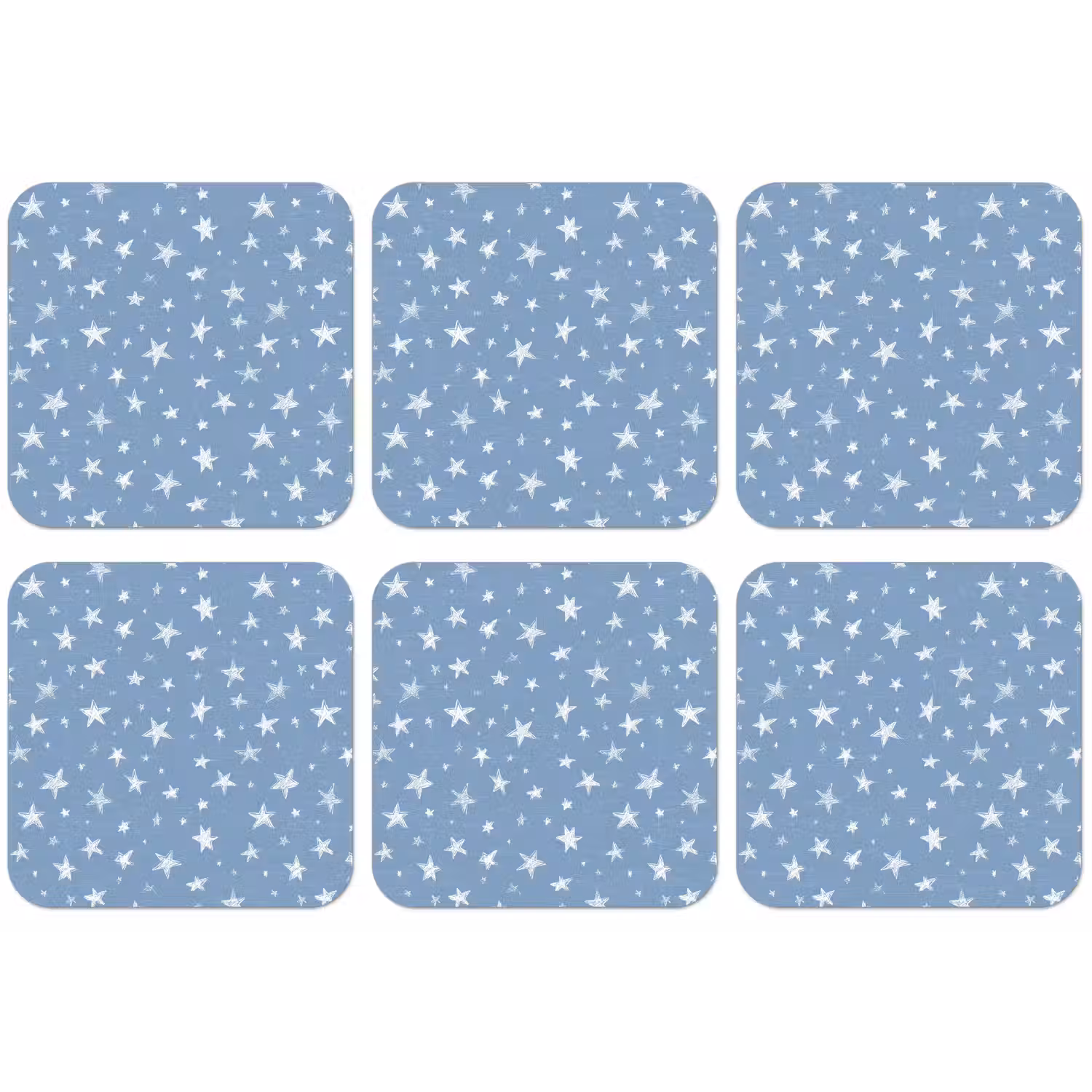 Sterretjes - Patroon - Blauw onderzetter kurk middel 366 -zkaufland3dotto