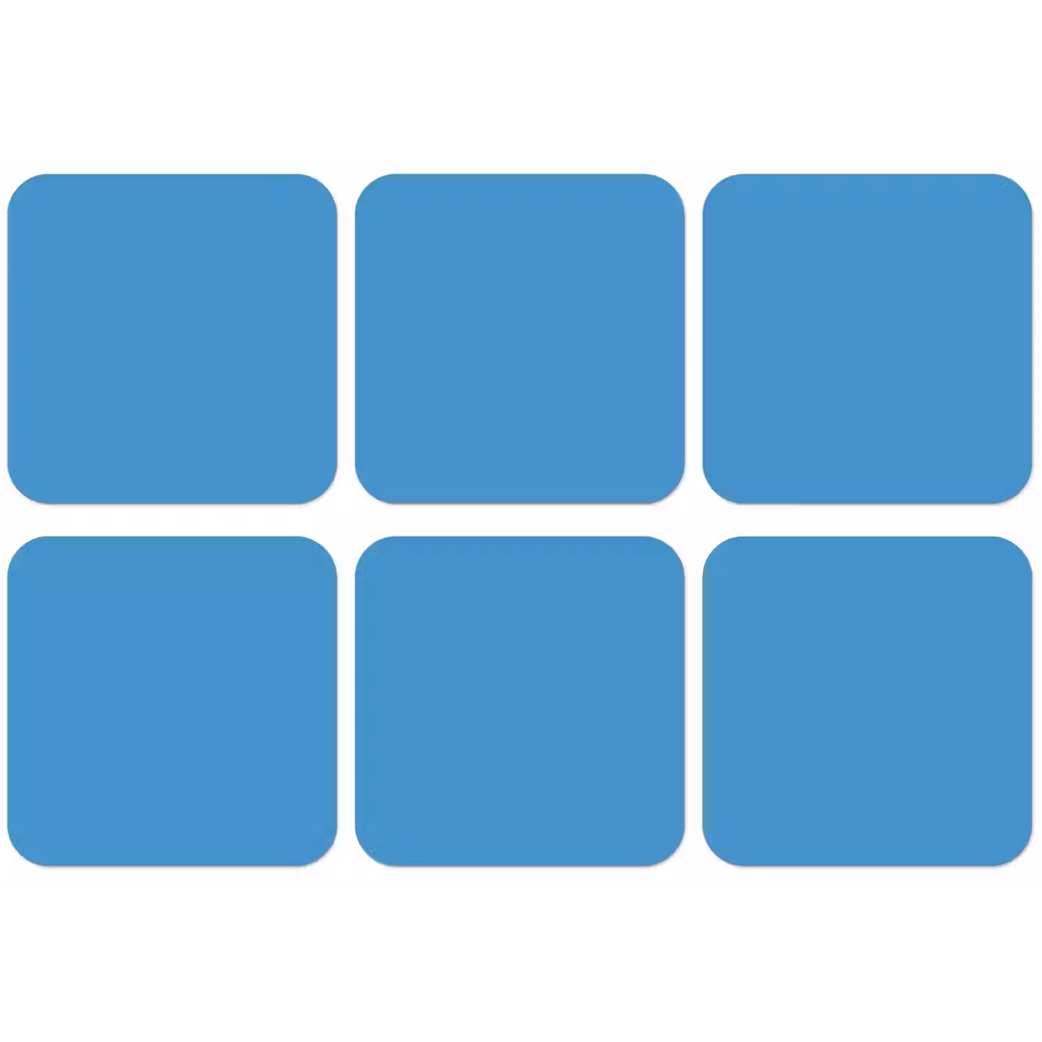 Steel - Blue - Blauw onderzetter kurk middel 366 -zkaufland3dotto