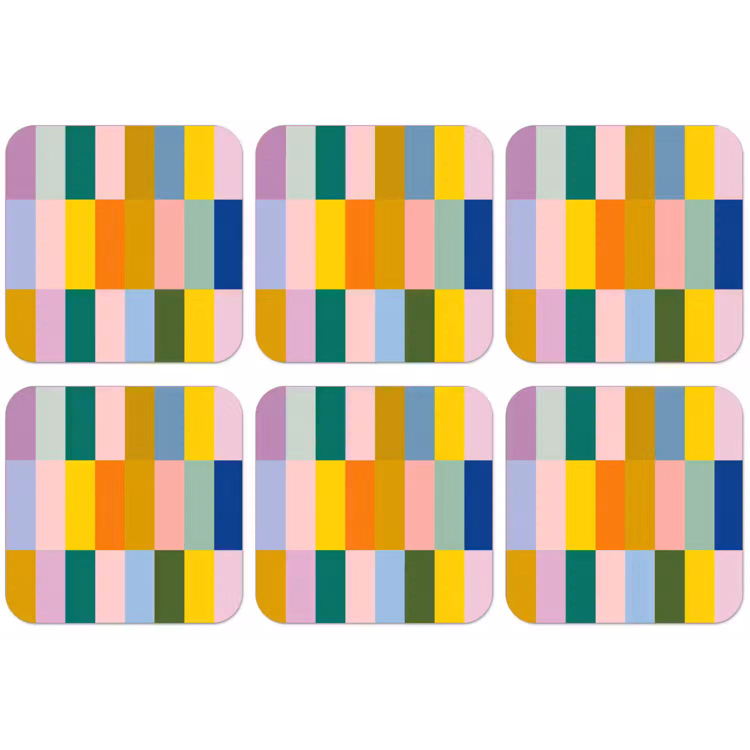 Stroken - Blauw - Patroon - Abstract onderzetter kurk middel -zkaufland3dotto