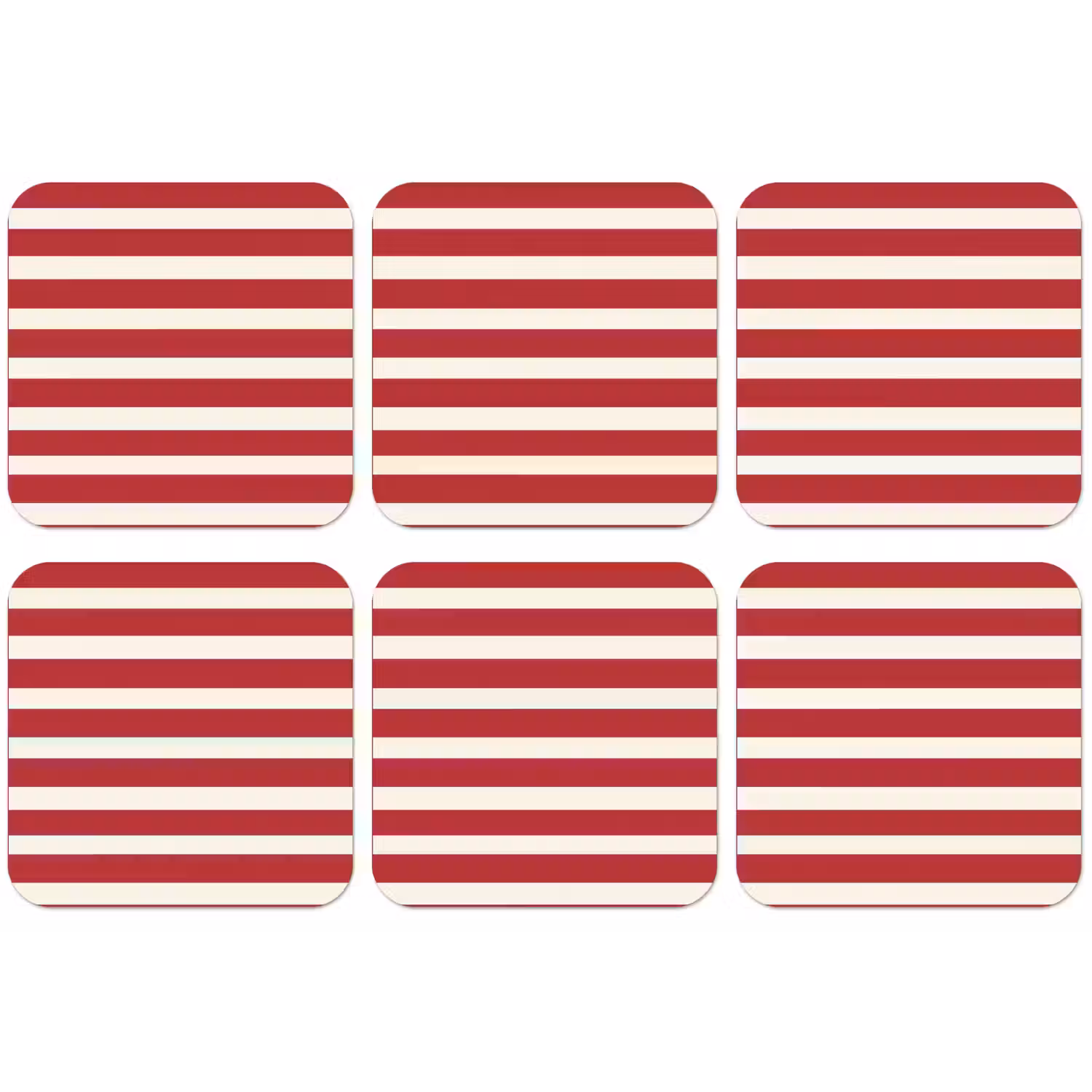 Strepen - Patroon - Rood onderzetter kurk middel 366 -zkaufland3dotto