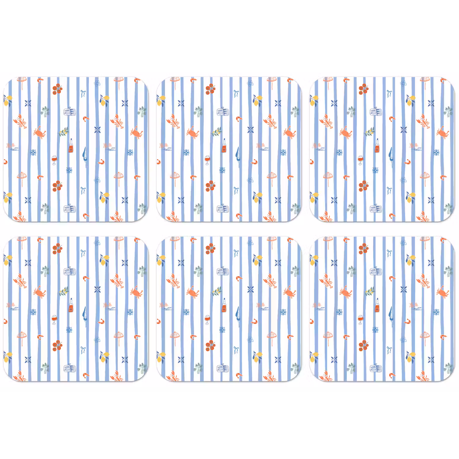 Zee - Sfeer - Strand - Blauw onderzetter kurk middel 366 -zkaufland3dotto