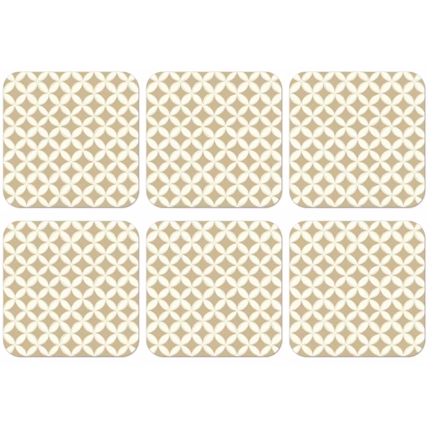 Symmetrisch - Motief - Beige onderzetter kurk middel 366 -zkaufland3dotto