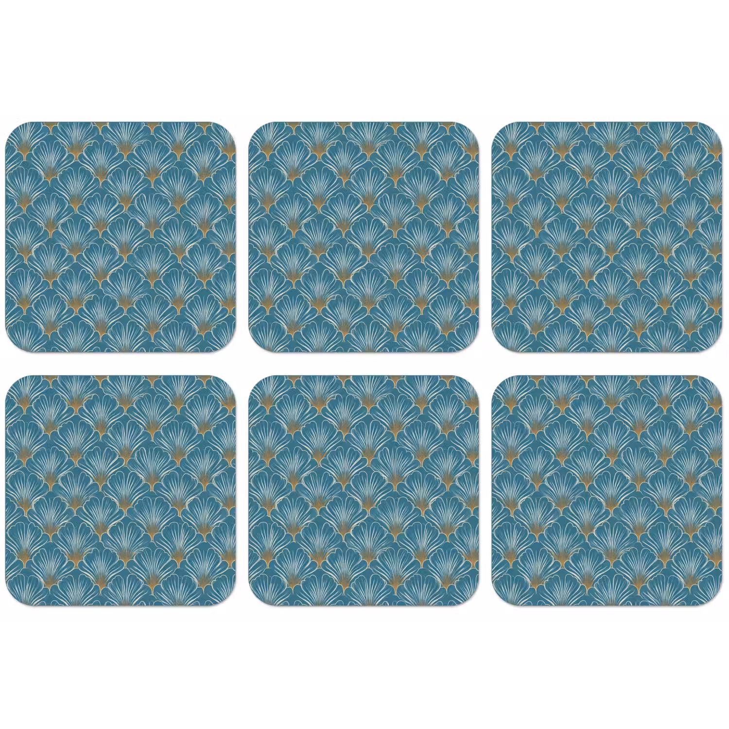 Symmetrisch - Patroon - Blauw onderzetter kurk middel 366 -zkaufland3dotto