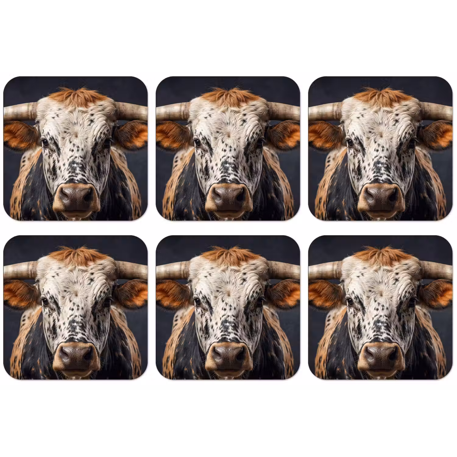 Stier - Kleurrijk - Hoorns onderzetter kurk middel -zkaufland3dotto