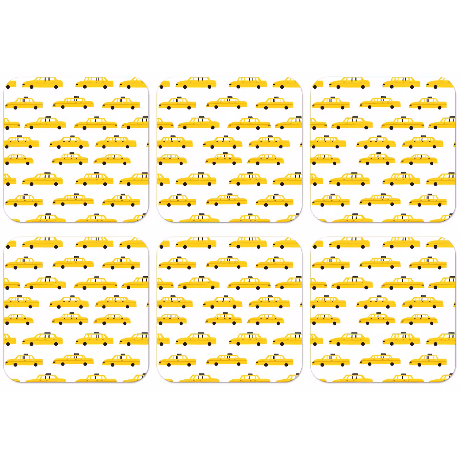 Taxi - Iconisch - Geel onderzetter kurk middel 366 -zkaufland3dotto