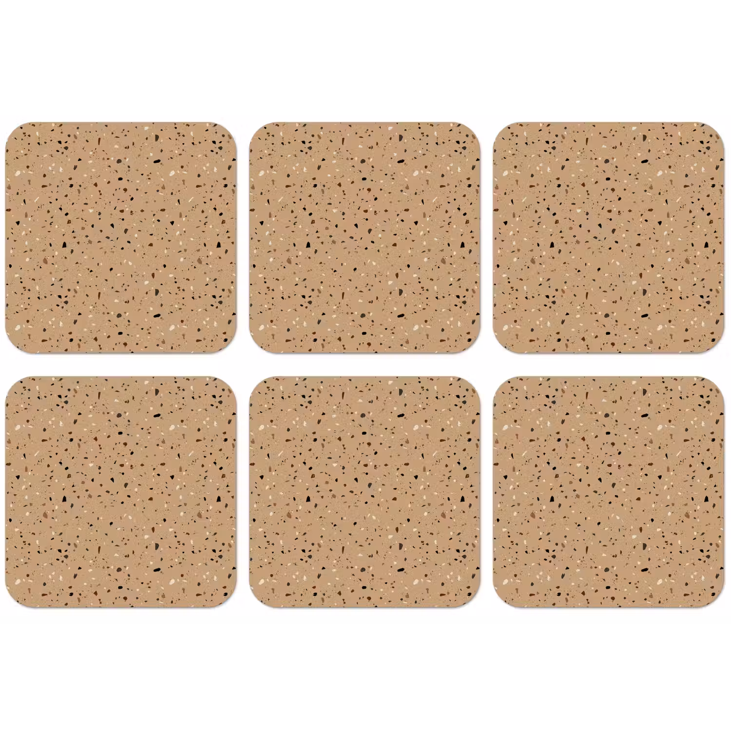 Terrazzo - Patroon - Beige onderzetter kurk middel 366 -zkaufland3dotto