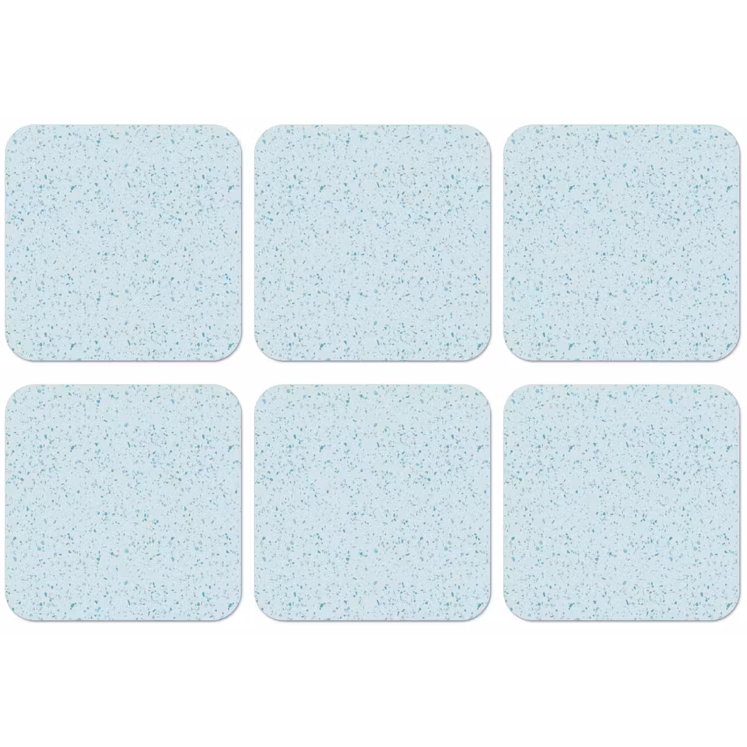 Terrazzo - Patroon - Kleurrijk - Baby Blauw onderzetter kurk middel 366 -zkaufland3dotto