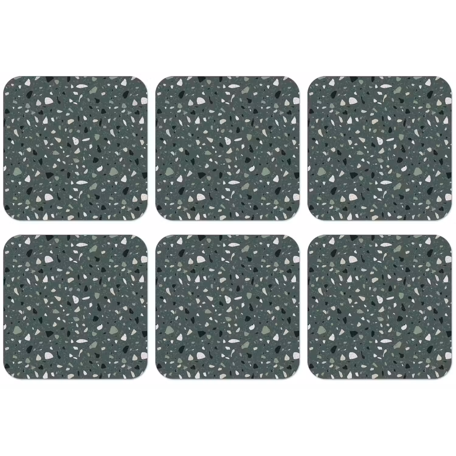 Terrazzo - Patroon - Kleurrijk - Groen onderzetter kurk middel 366 -zkaufland3dotto