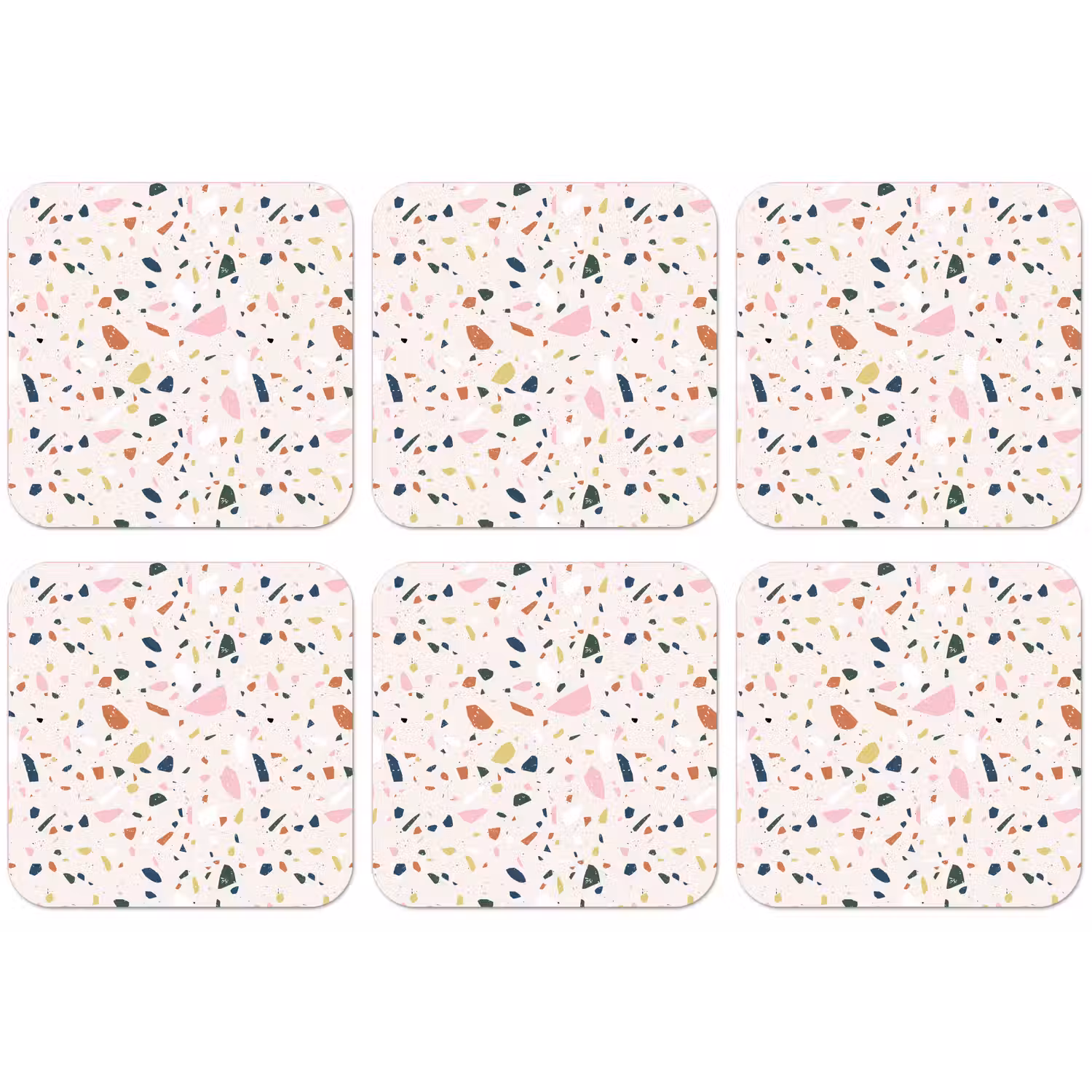 Terrazzo - Patroon - Kleurrijk onderzetter kurk middel 366 -zkaufland3dotto