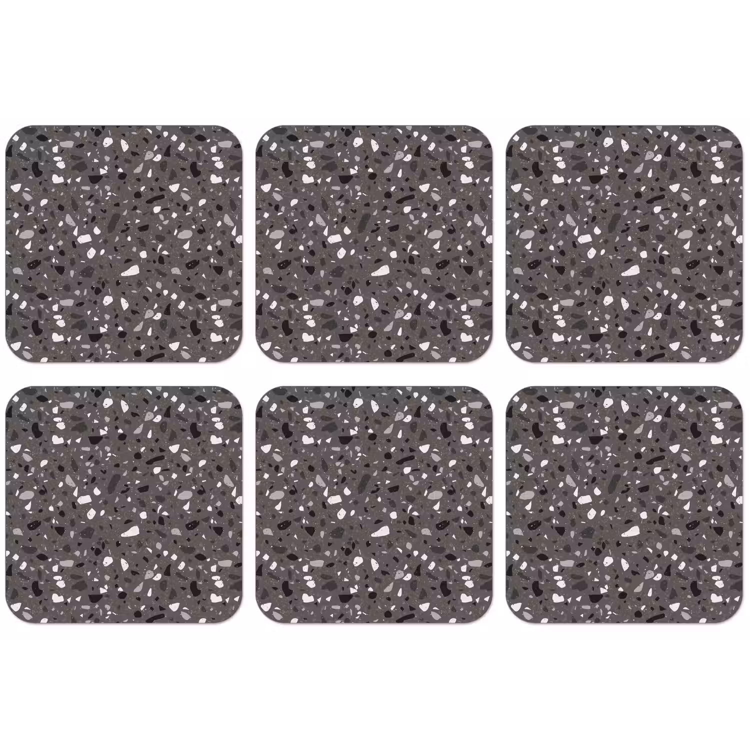 Terrazzo - Patroon - Grijs onderzetter kurk middel 366 -zkaufland3dotto