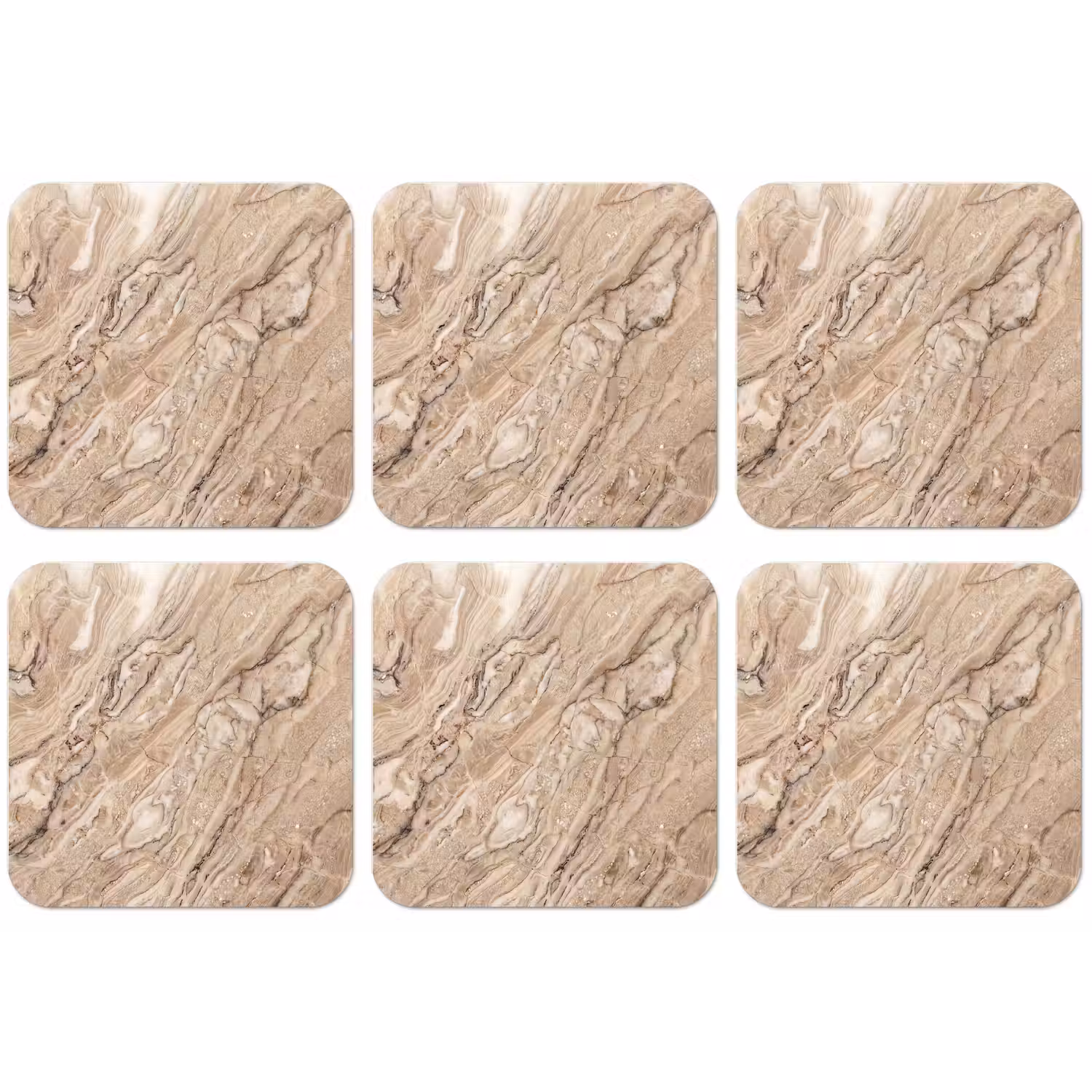 Textuur - Aders - Abstract - Modern - Beige onderzetter kurk middel -zkaufland3dotto