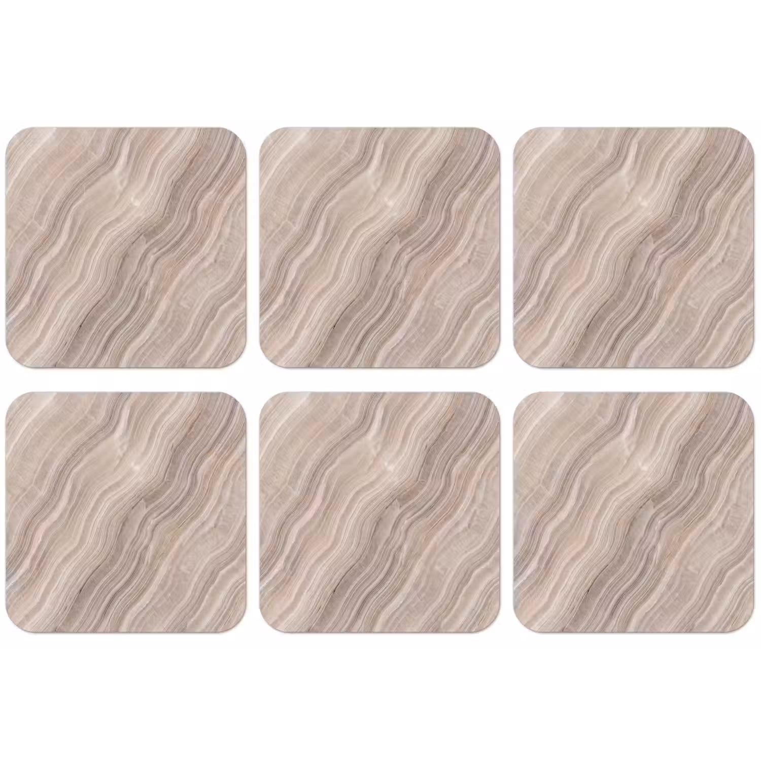 Textuur - Golvend - Abstract - Modern - Beige onderzetter kurk middel -zkaufland3dotto