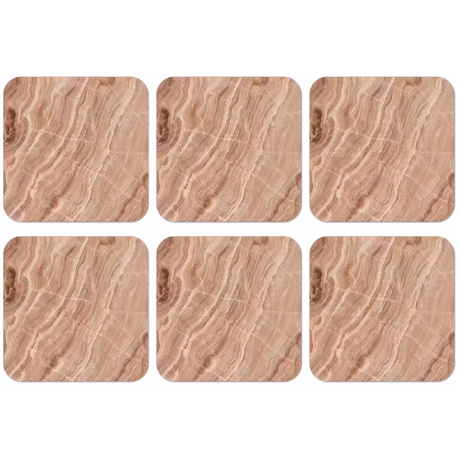 Textuur - Golvend - Abstract - Warm - Bruin onderzetter kurk middel -zkaufland3dotto