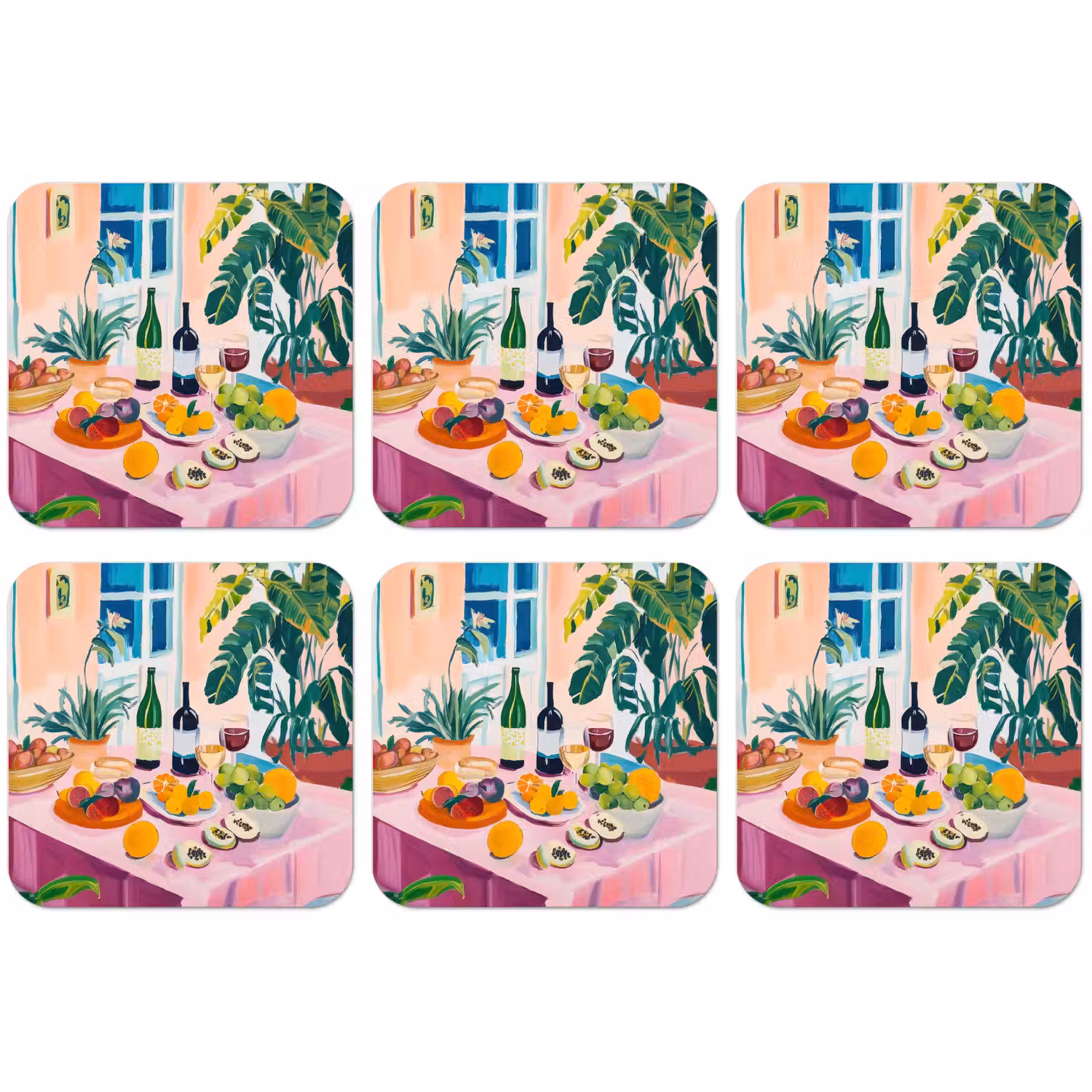 Tafel - Wijn - Fruit onderzetter kurk middel -zkaufland3dotto