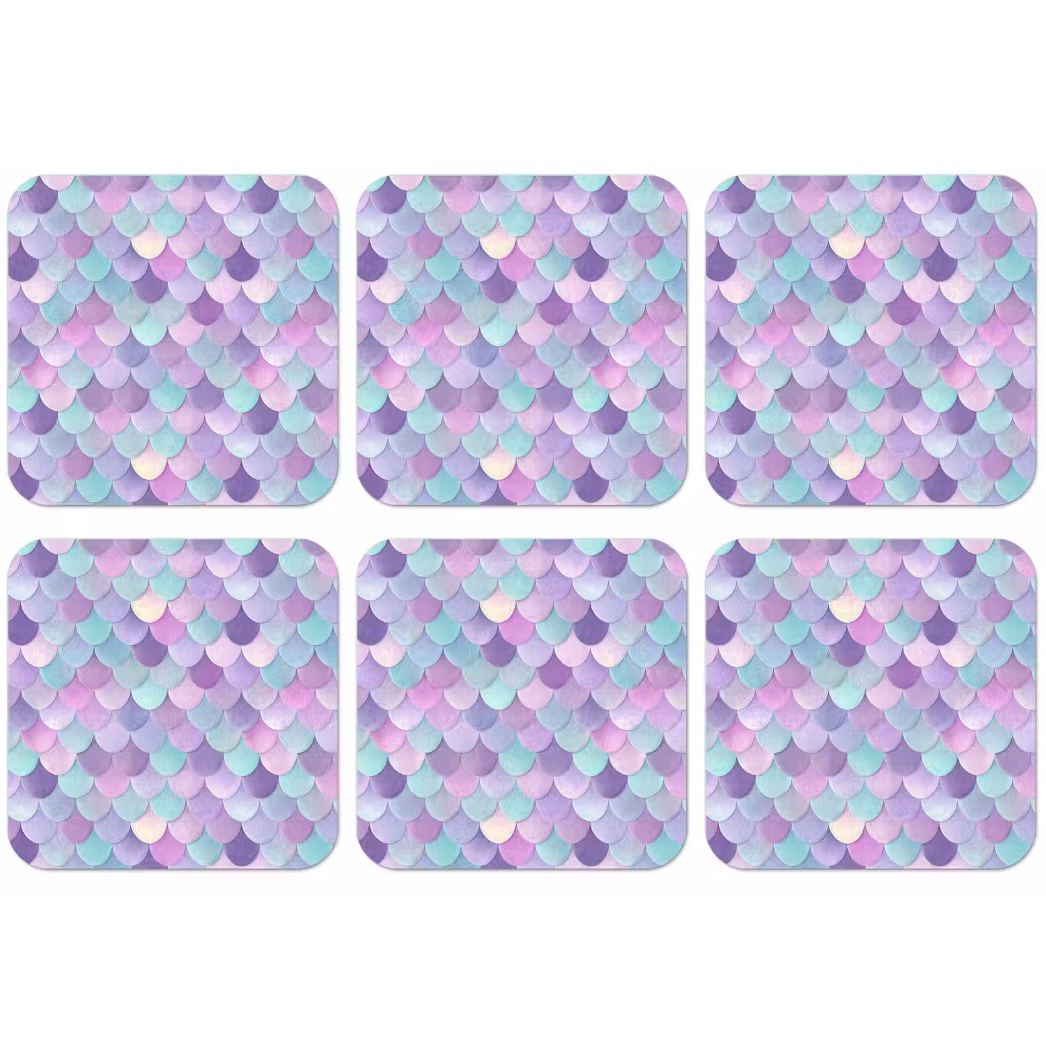 Dromerig - Zeemeermin - Pastel onderzetter kurk middel 366 -zkaufland3dotto