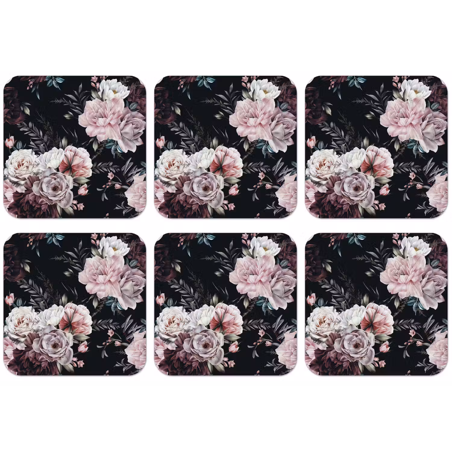 Vintage - Rozen - Romantisch - Bloemen onderzetter kurk middel -zkaufland3dotto