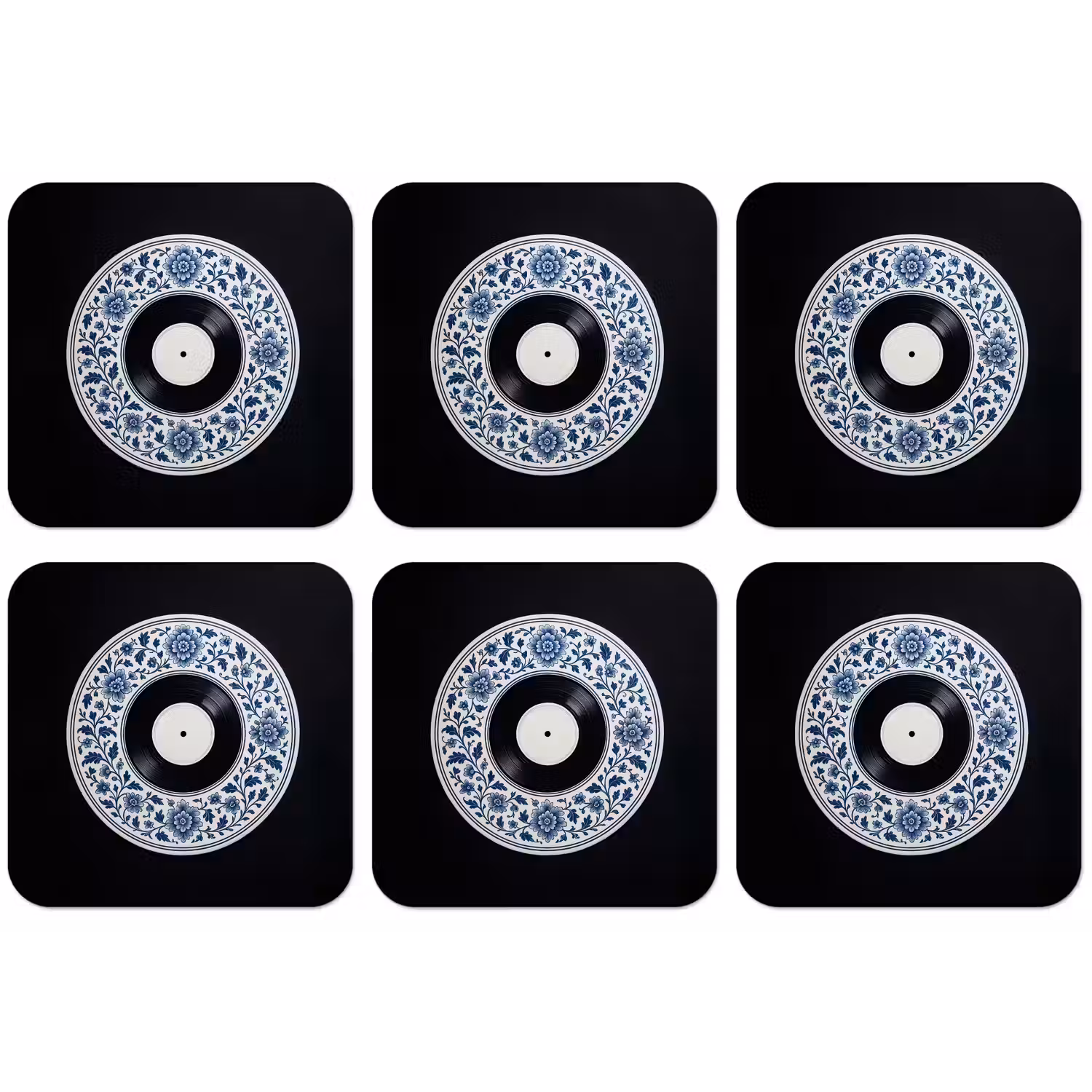 Vinyl - LP - Delfts Blauw - Muziek onderzetter kurk middel -zkaufland3dotto