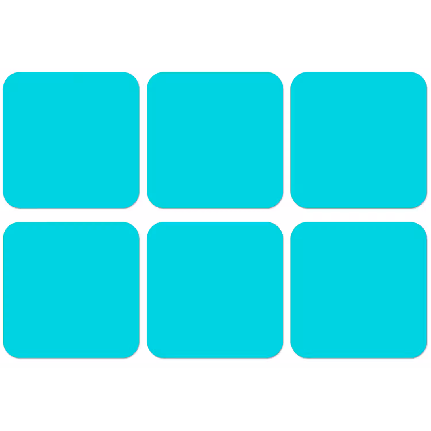 Vivid - Aquamarine - Turkoois onderzetter kurk middel 366 -zkaufland3dotto