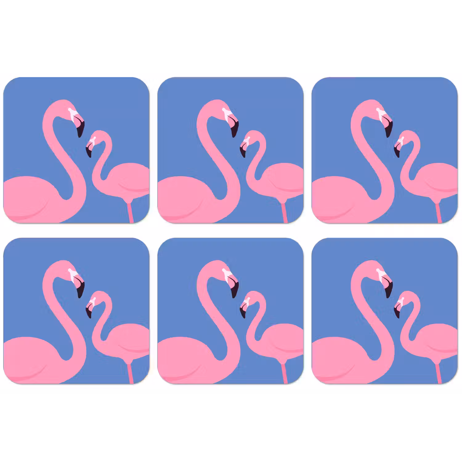 Vogel - Paar - Dieren - Modern - Roze onderzetter kurk middel -zkaufland3dotto