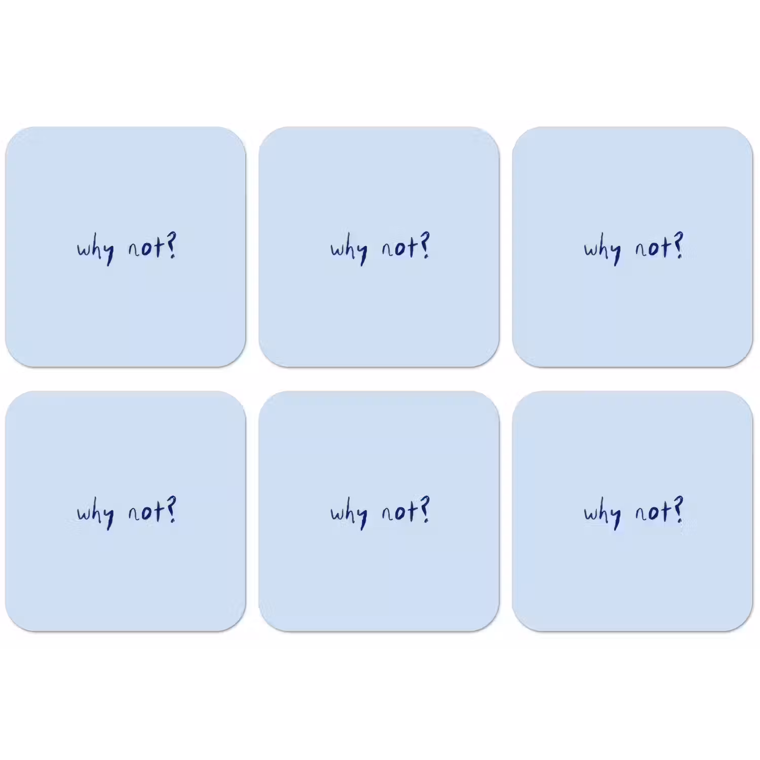 Why not - Blauw - Donker blauw - Quote onderzetter kurk middel -zkaufland3dotto