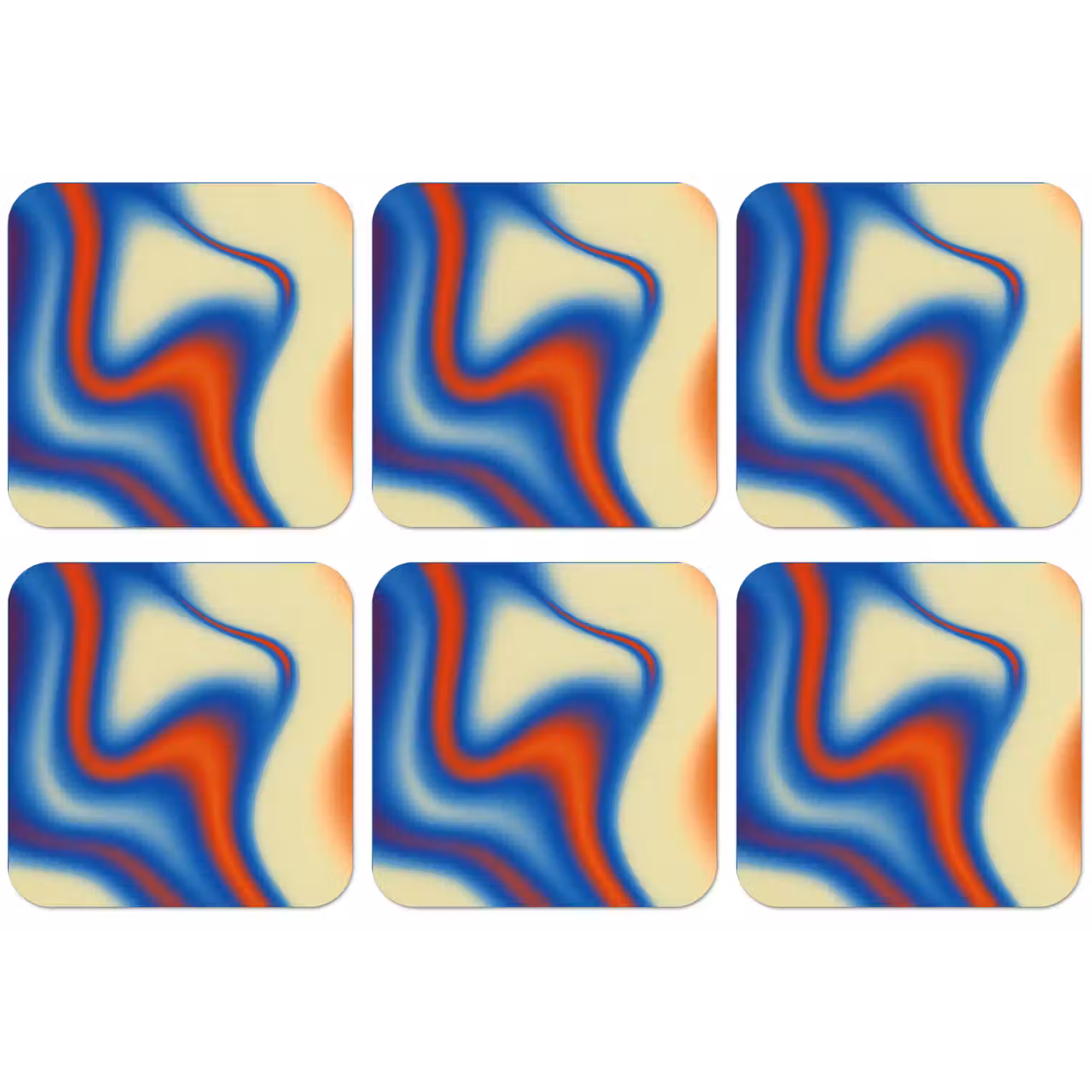 Golven - Kleurrijk - Abstract onderzetter kurk middel -zkaufland3dotto