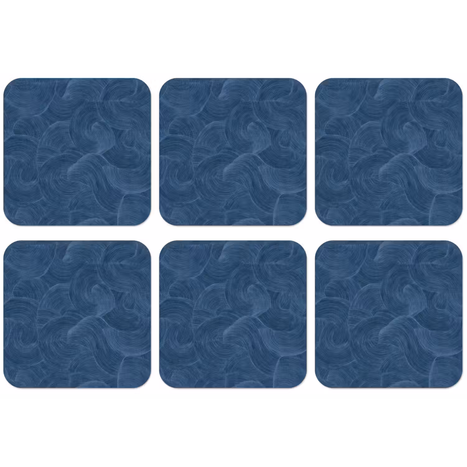 Golven - Textuur - Patroon - Blauw onderzetter kurk middel 366 -zkaufland3dotto
