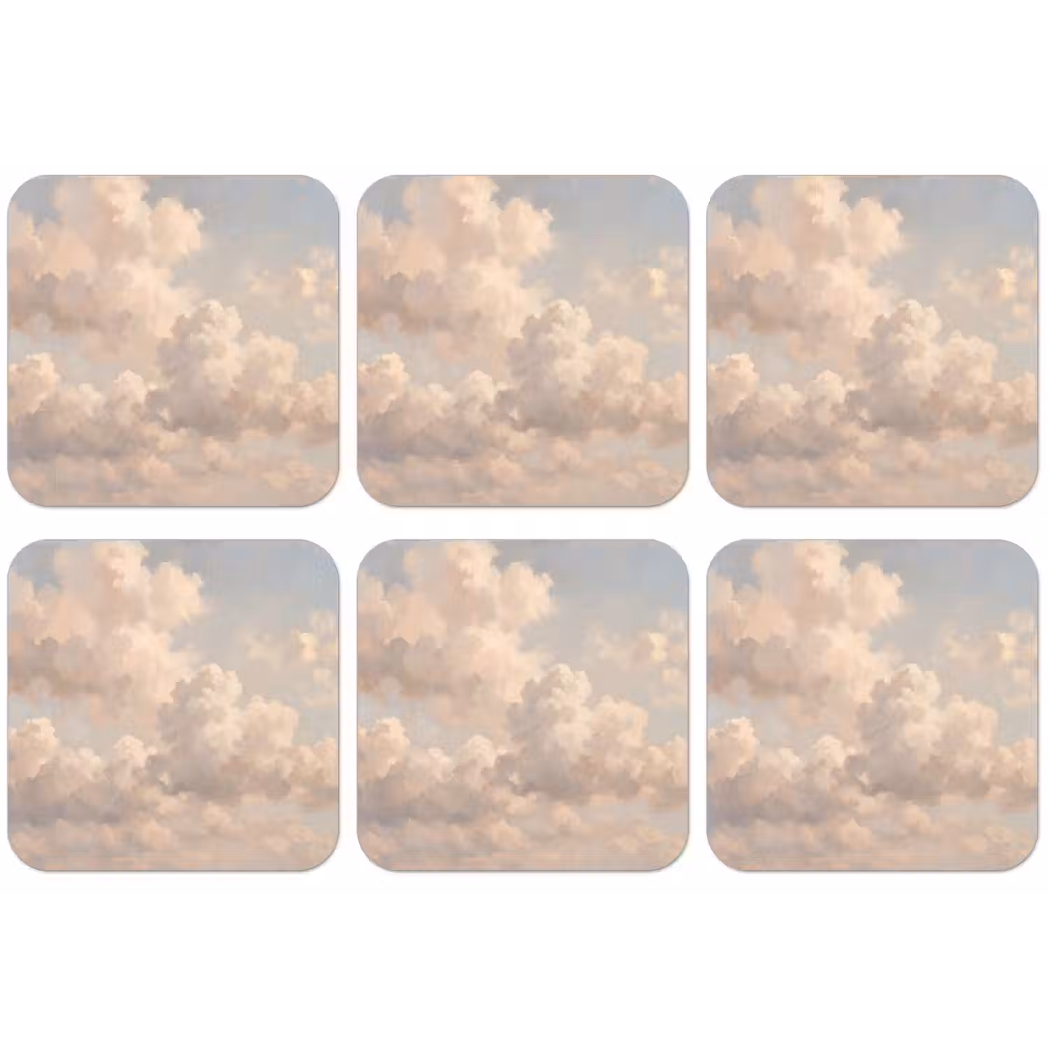 Wolken - Zacht - Natuur - Klassiek - Beige onderzetter kurk middel -zkaufland3dotto