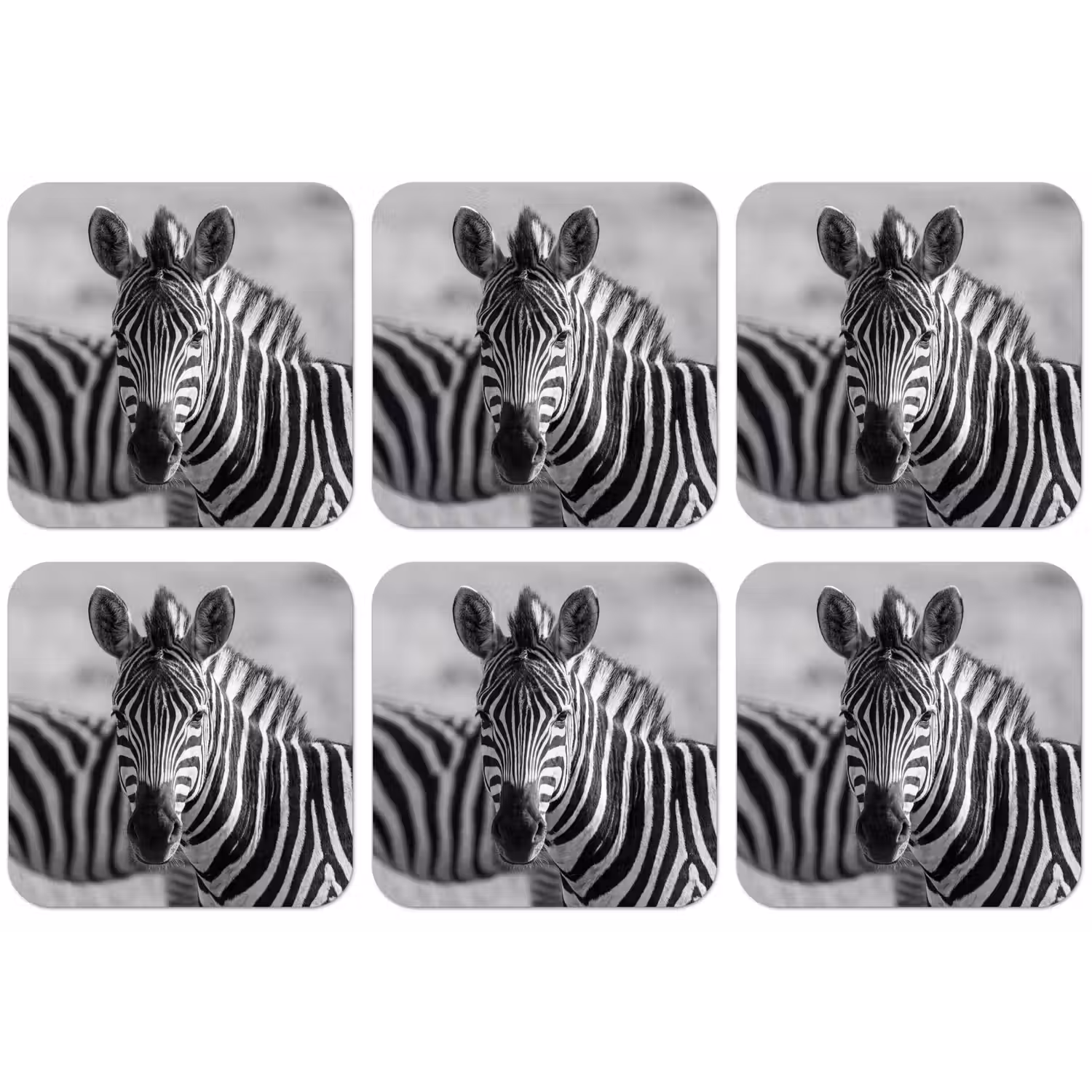 Zebra's - Zwart - Wit onderzetter kurk middel -zkaufland3dotto