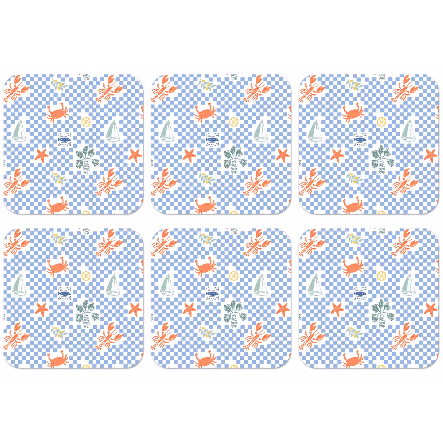 Zee - Sfeer - Zeilboot - Blauw onderzetter kurk middel 366 -zkaufland3dotto