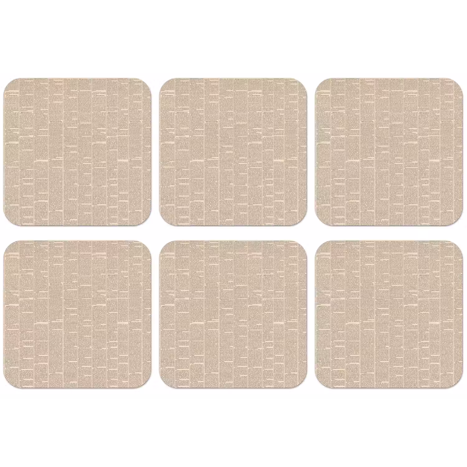 Krant - Nieuws - Historisch - Vintage - Beige onderzetter kurk middel -zkaufland3dotto