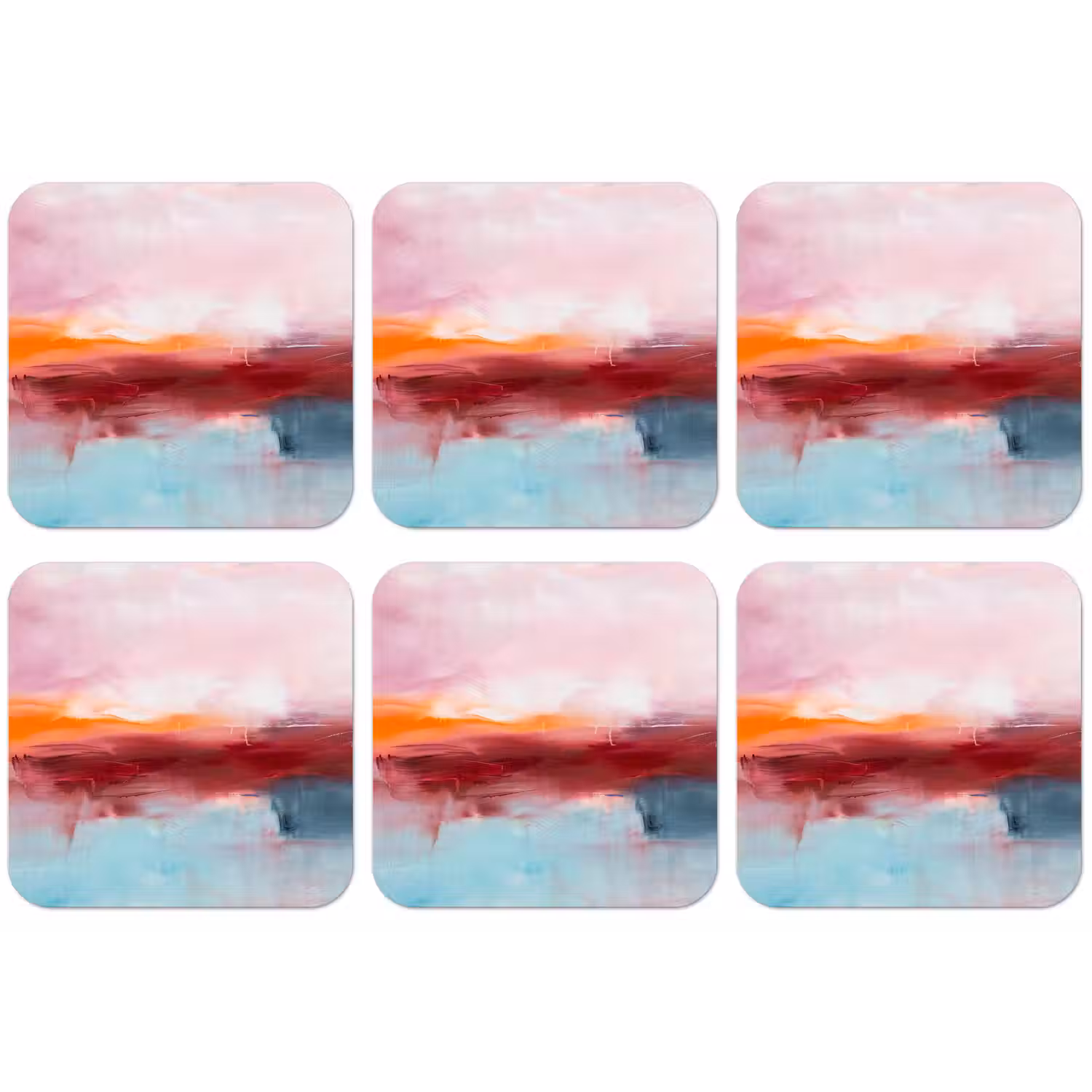 Abstract - Kleuren - Modern - Kunst - Roze onderzetter kurk middel -zkaufland3dotto